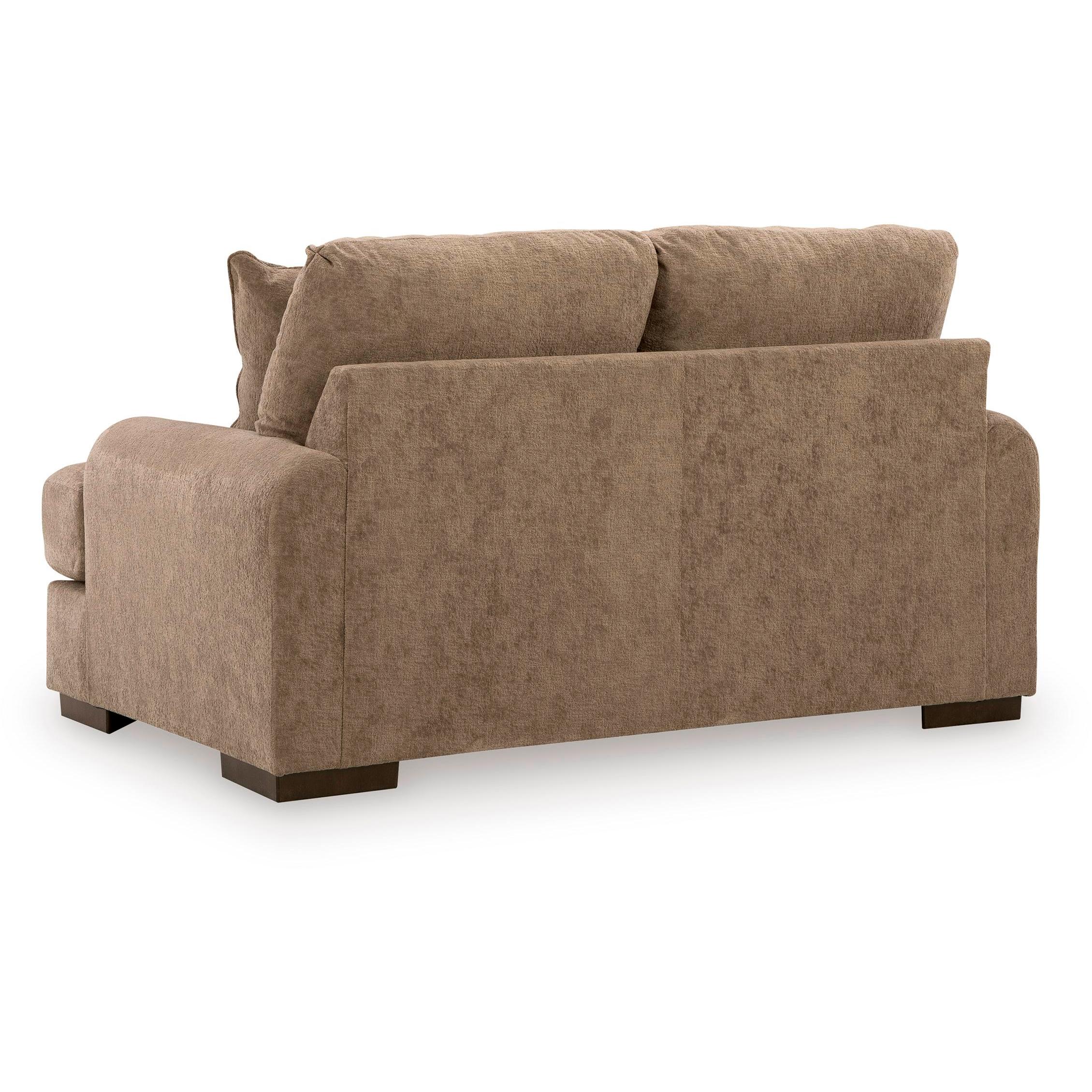  Manufacturer Color_Pecan --  Signature Design by Ashley Jayne Park Stationary Fabric Loveseat IMAGE 3