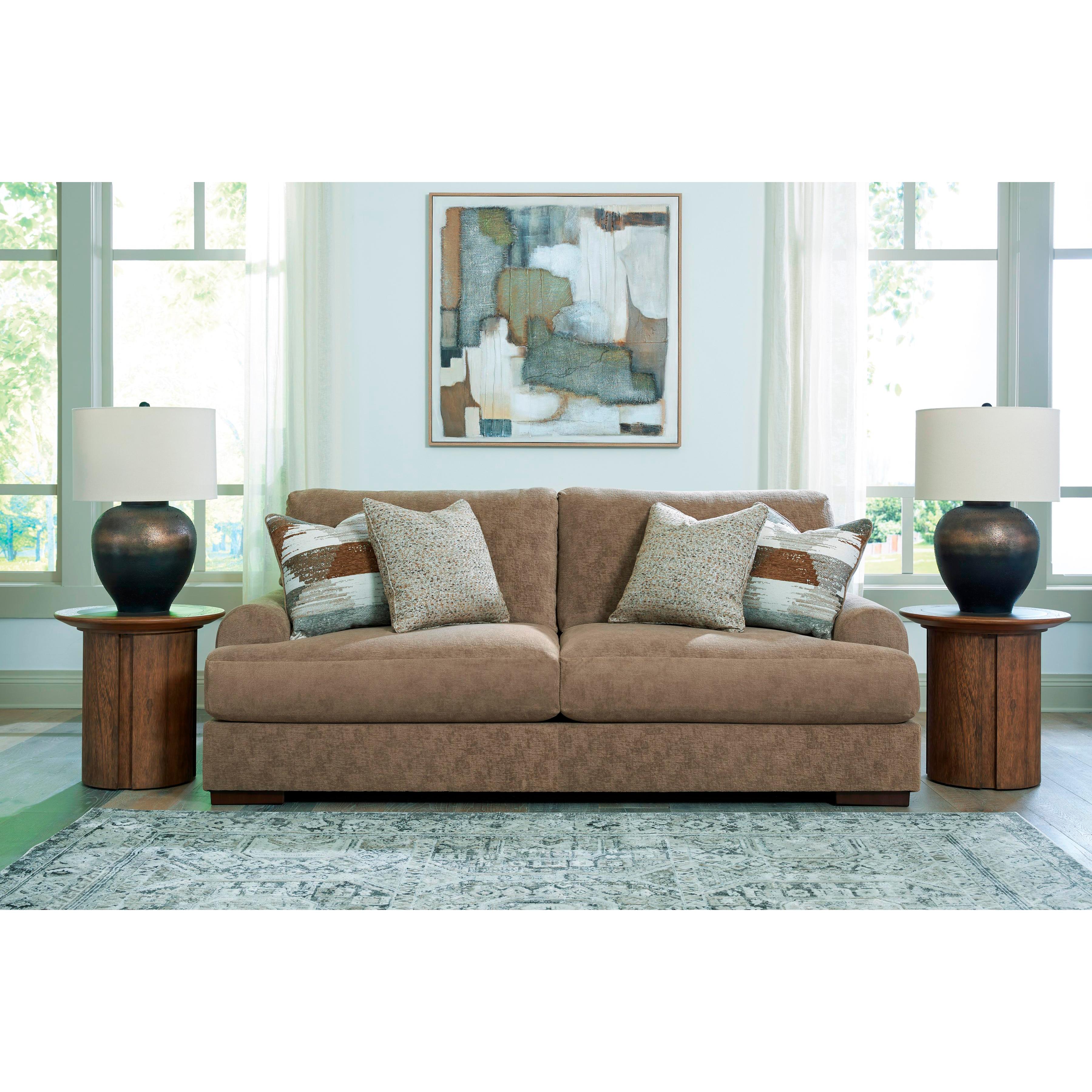  Manufacturer Color_Pecan --  Signature Design by Ashley Jayne Park Stationary Fabric Sofa IMAGE 4