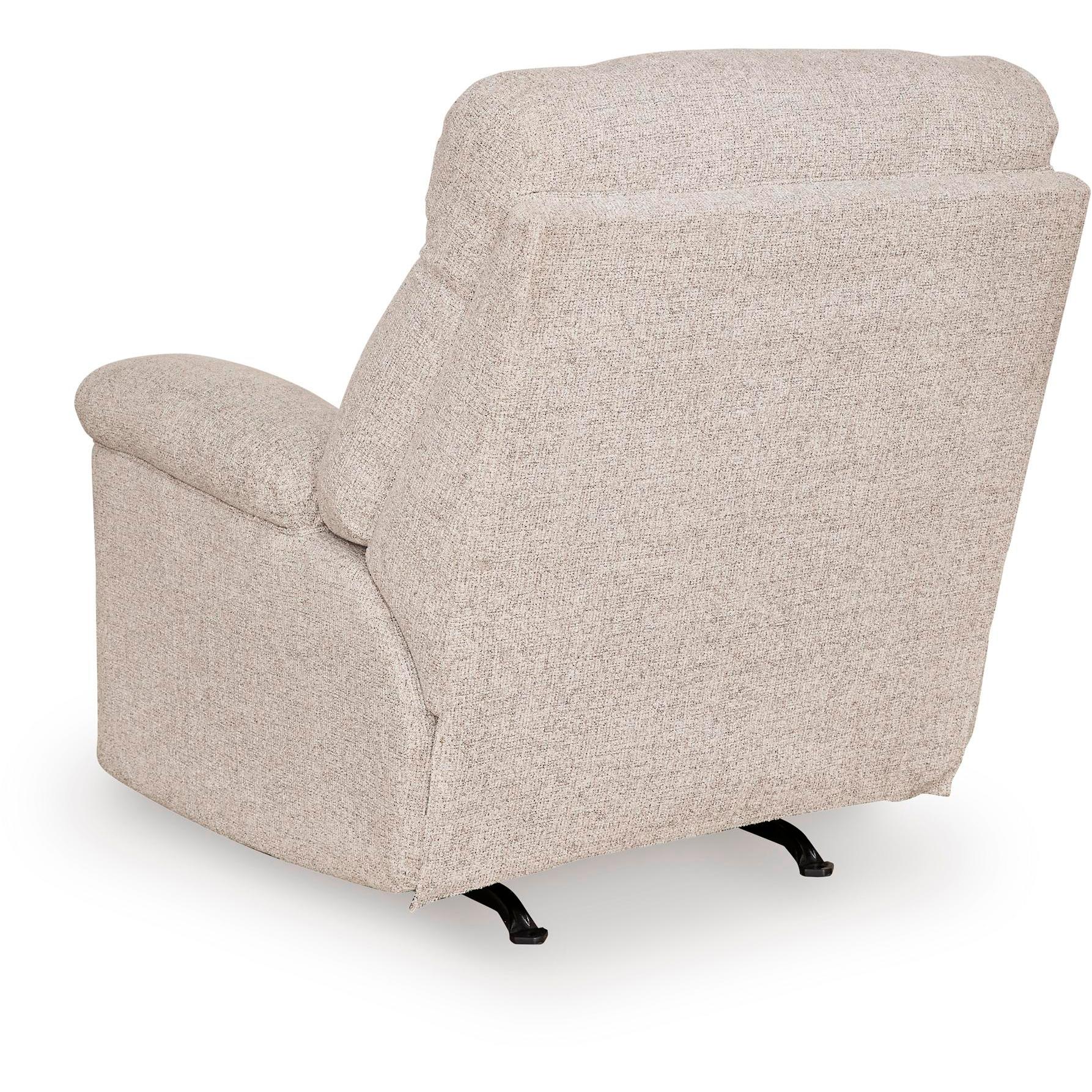  Manufacturer Color_Cobble Stone --  Signature Design by Ashley Hoyne Park Rocker Fabric Recliner IMAGE 4