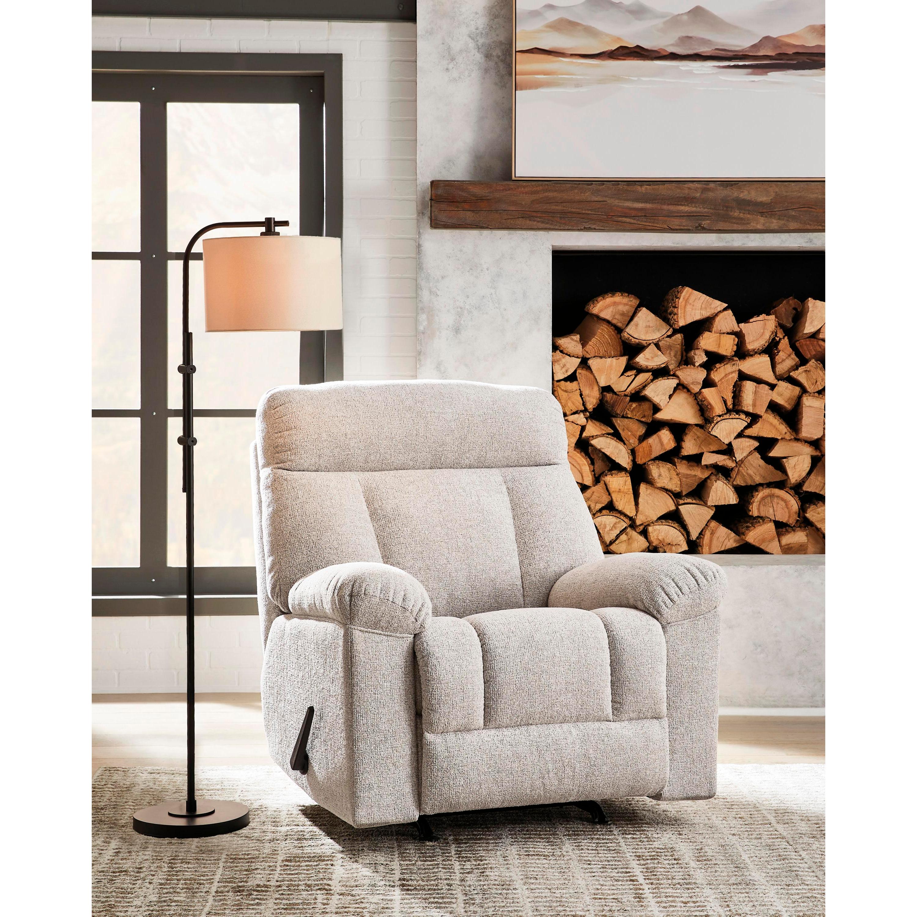  Manufacturer Color_Cobble Stone --  Signature Design by Ashley Hoyne Park Rocker Fabric Recliner IMAGE 5