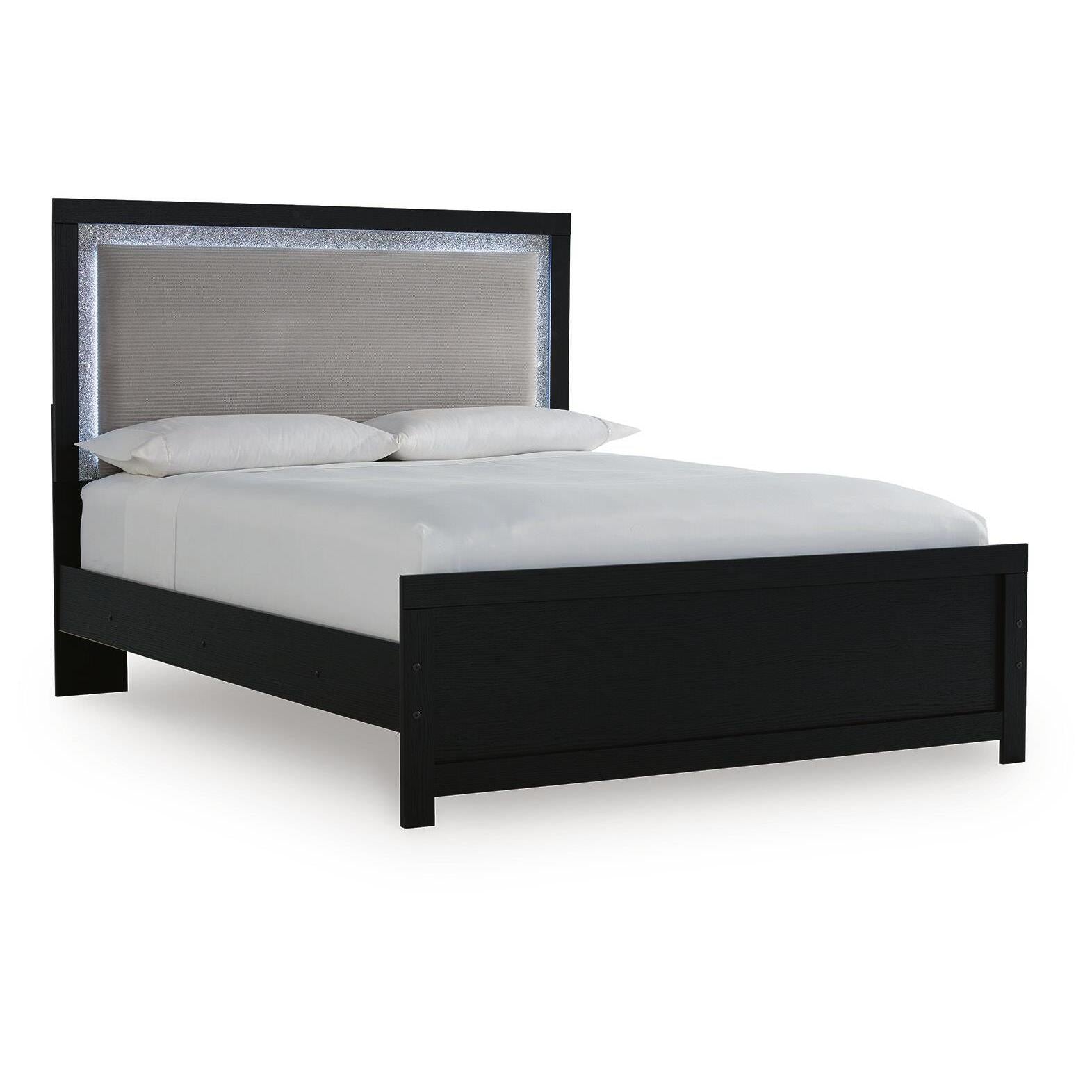  Size_Queen --  Maeling PCB1115B6 Queen Upholstered Panel Bed IMAGE 3