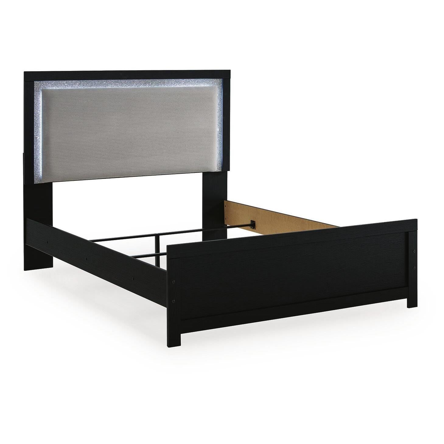  Size_Queen --  Maeling PCB1115B6 Queen Upholstered Panel Bed IMAGE 4
