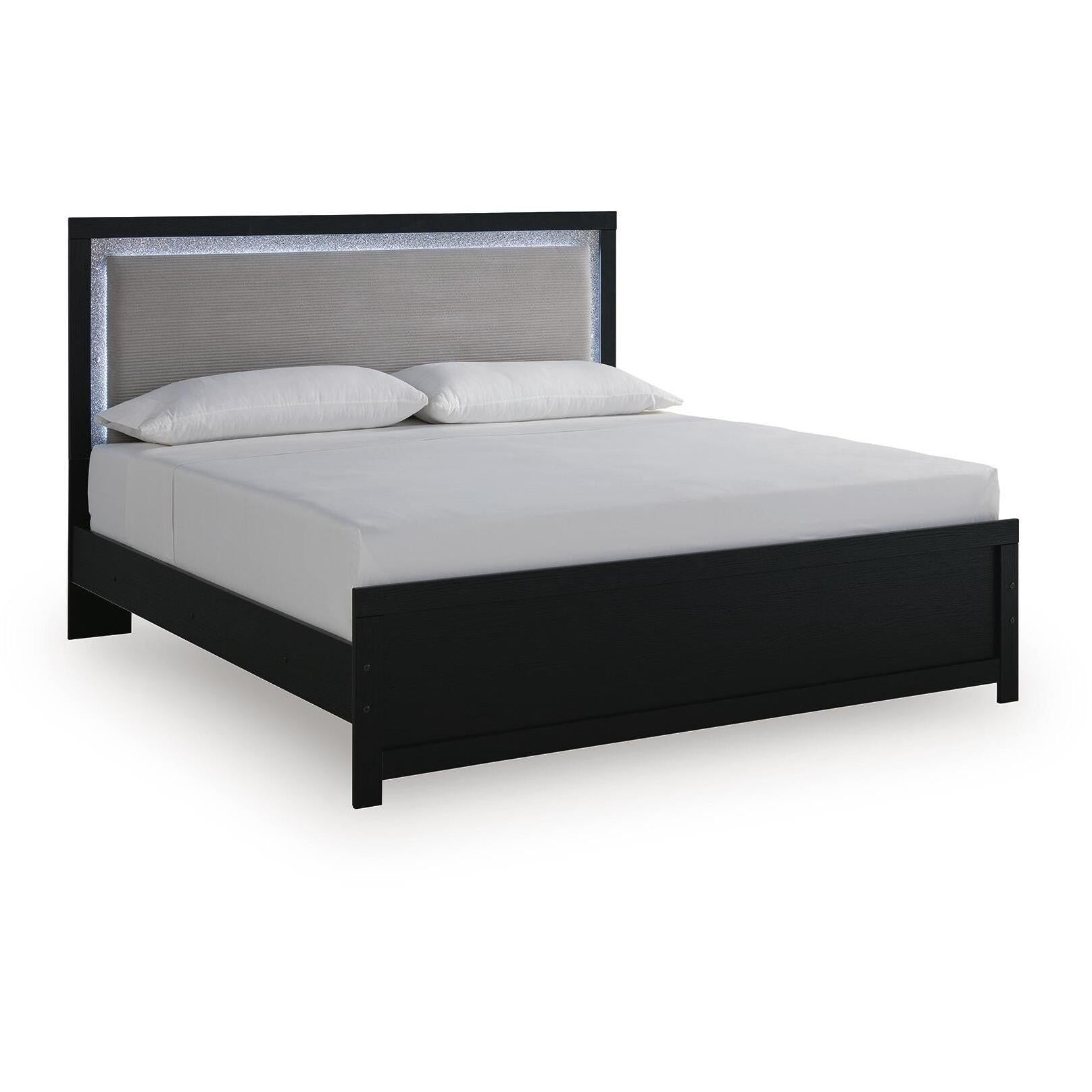  Size_King --  Maeling PCB1115B8 King Upholstered Panel Bed IMAGE 1