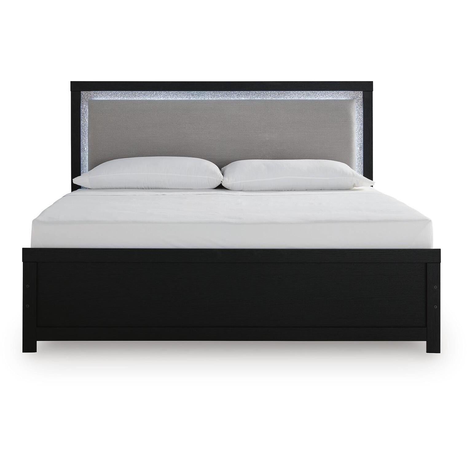  Size_King --  Maeling PCB1115B8 King Upholstered Panel Bed IMAGE 4