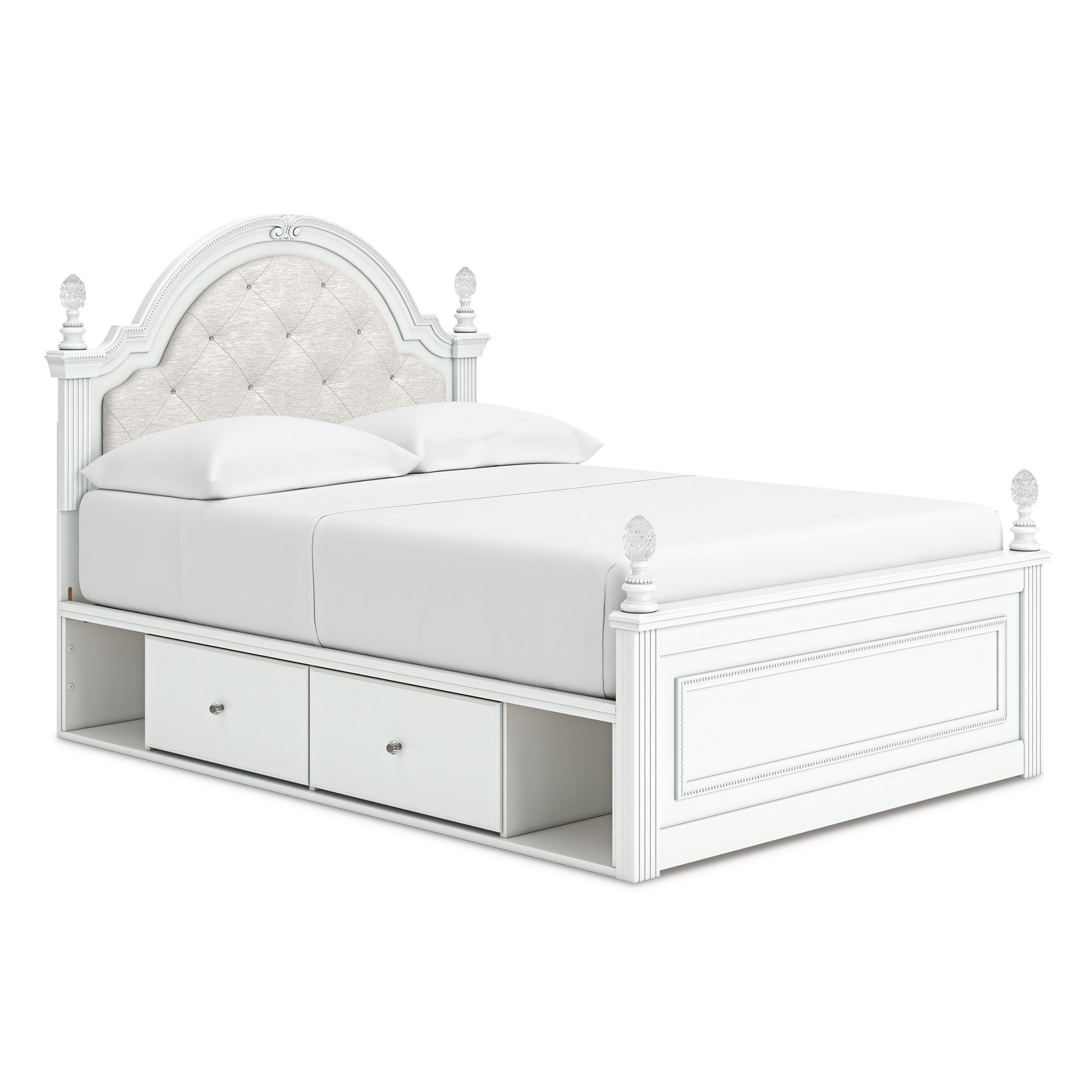  Size_Full --  Kozlani PCB1819B10 Full Upholstered Panel Storage Bed IMAGE 1