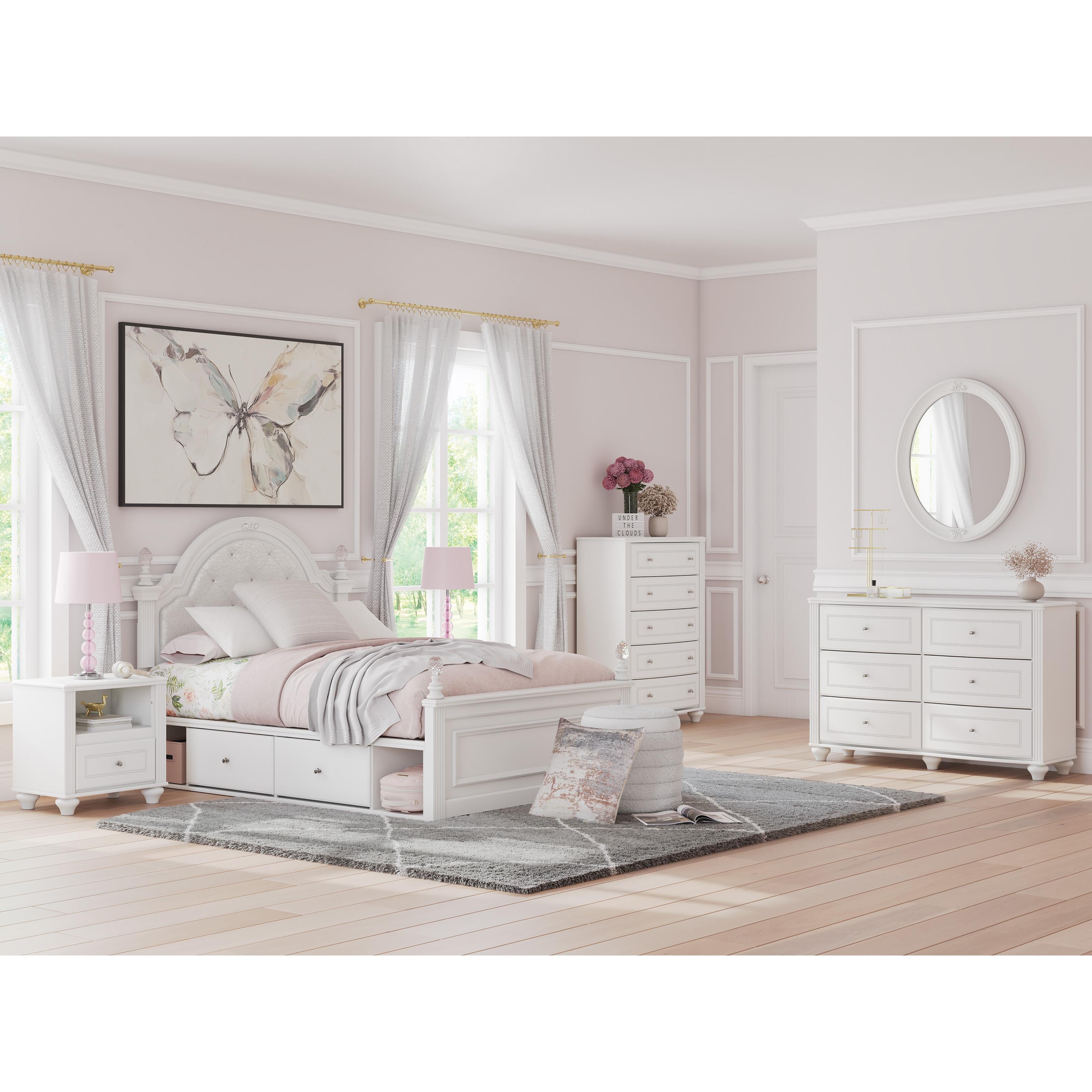  Size_Full --  Kozlani PCB1819B10 Full Upholstered Panel Storage Bed IMAGE 10