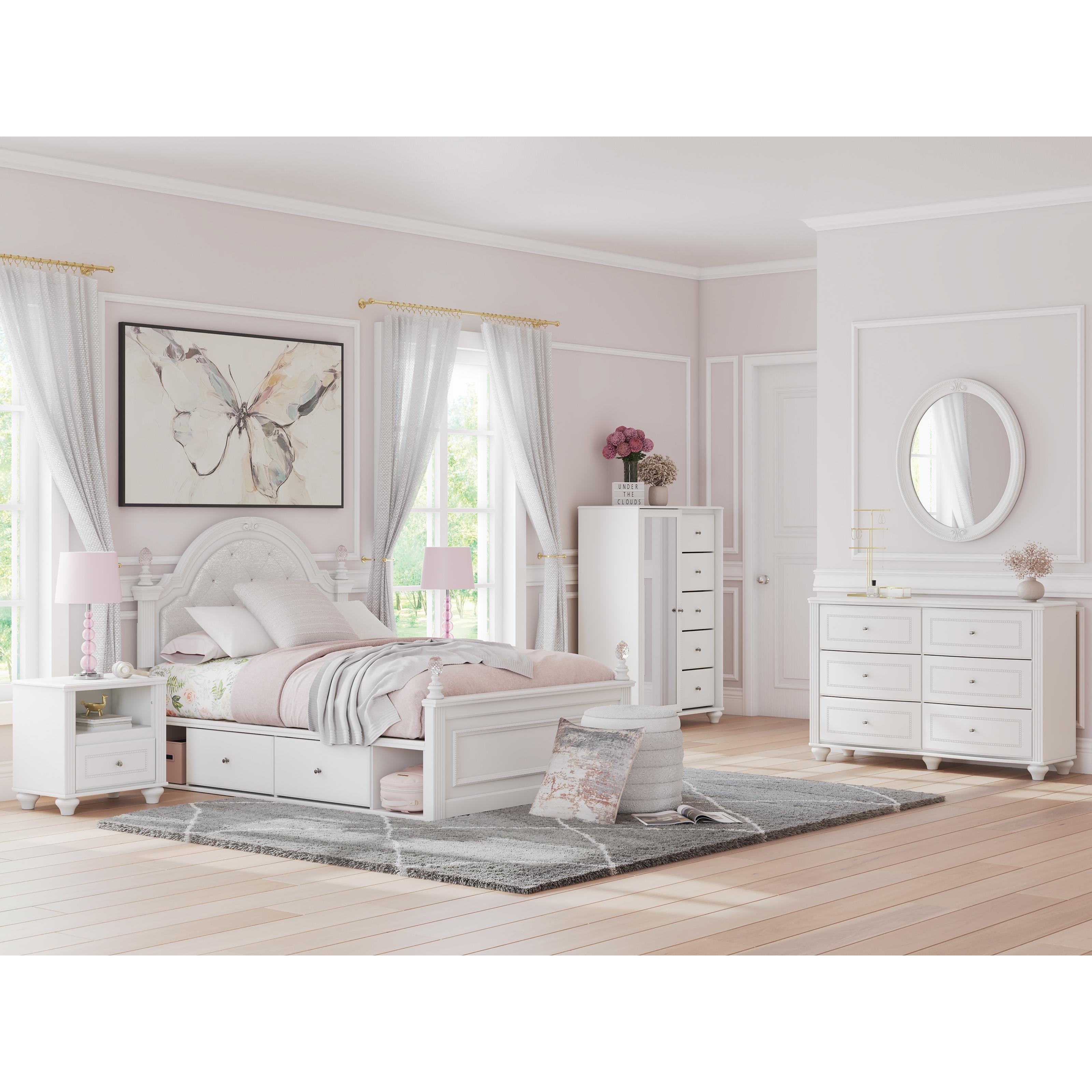  Size_Full --  Kozlani PCB1819B10 Full Upholstered Panel Storage Bed IMAGE 11