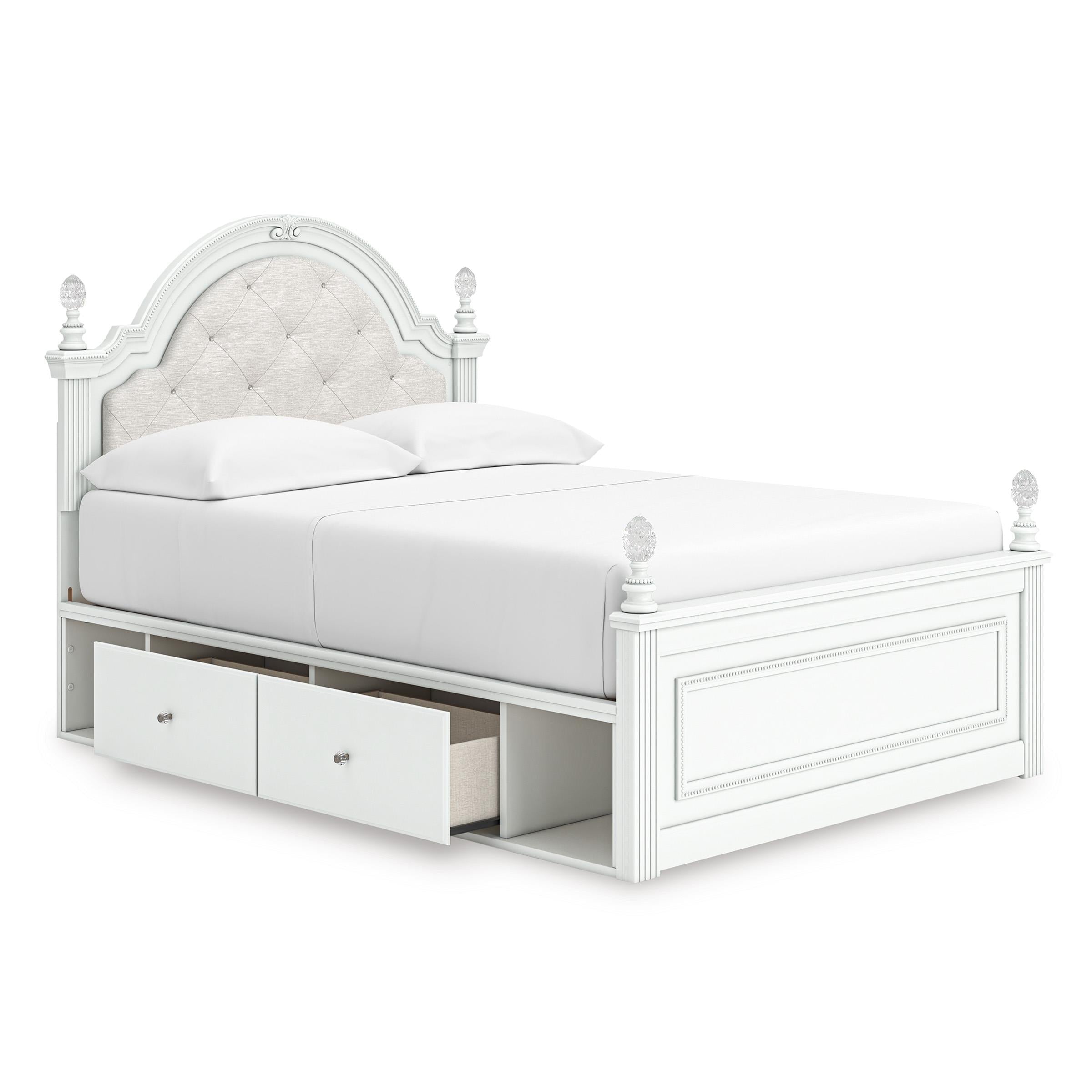  Size_Full --  Kozlani PCB1819B10 Full Upholstered Panel Storage Bed IMAGE 2