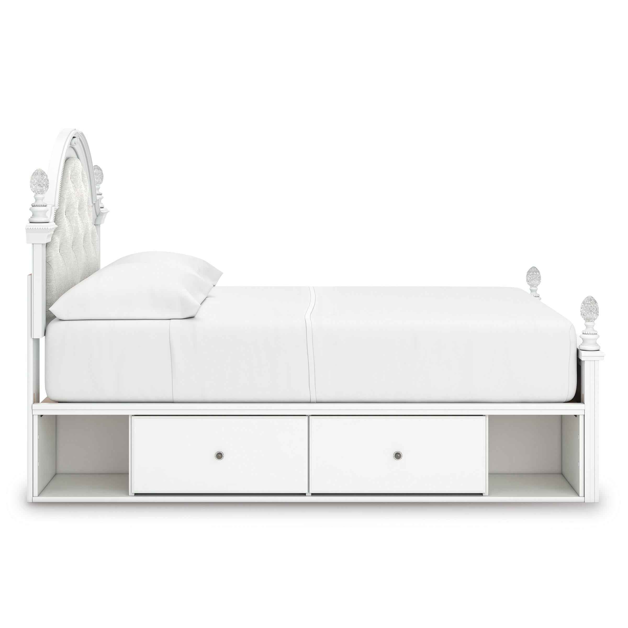  Size_Full --  Kozlani PCB1819B10 Full Upholstered Panel Storage Bed IMAGE 4