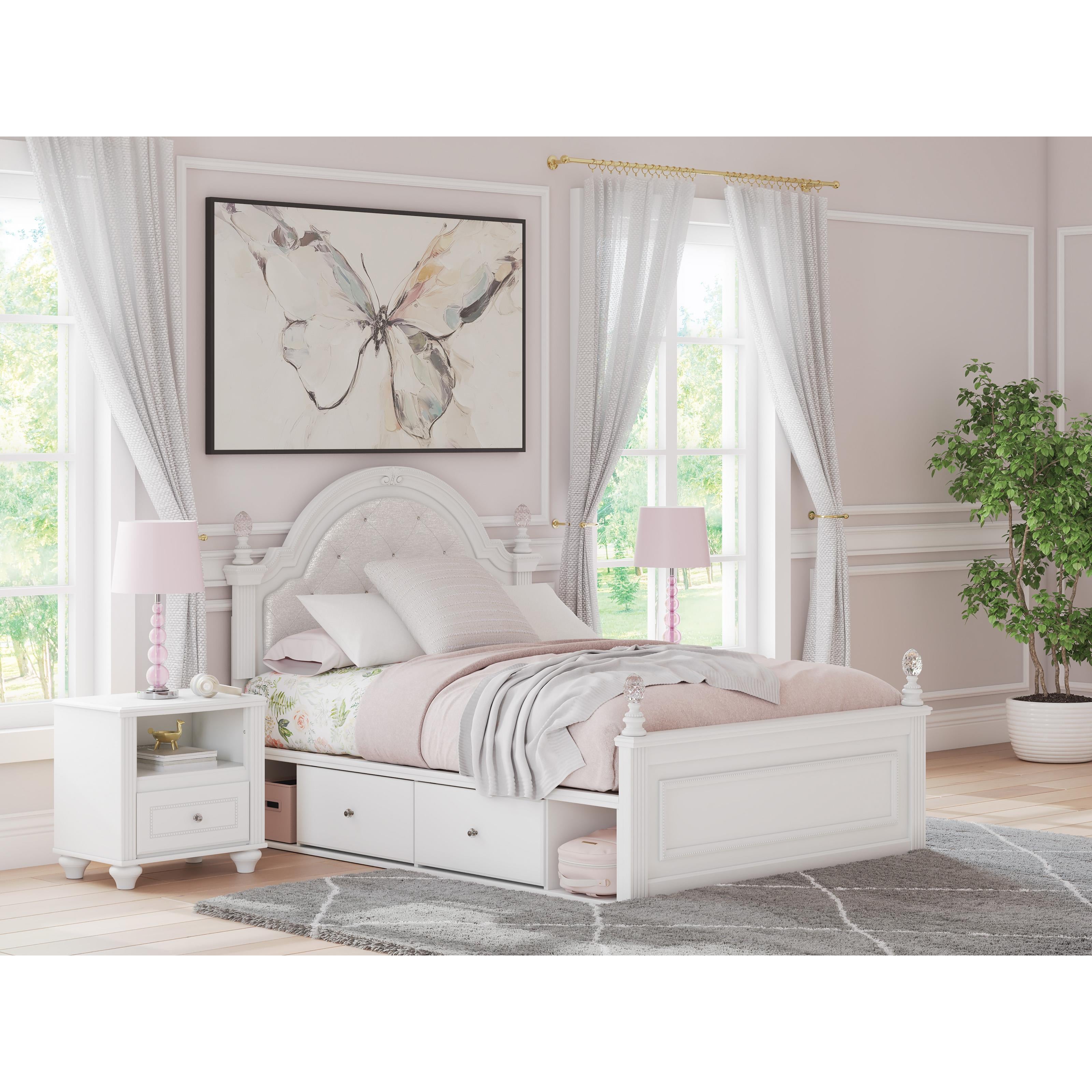  Size_Full --  Kozlani PCB1819B10 Full Upholstered Panel Storage Bed IMAGE 8