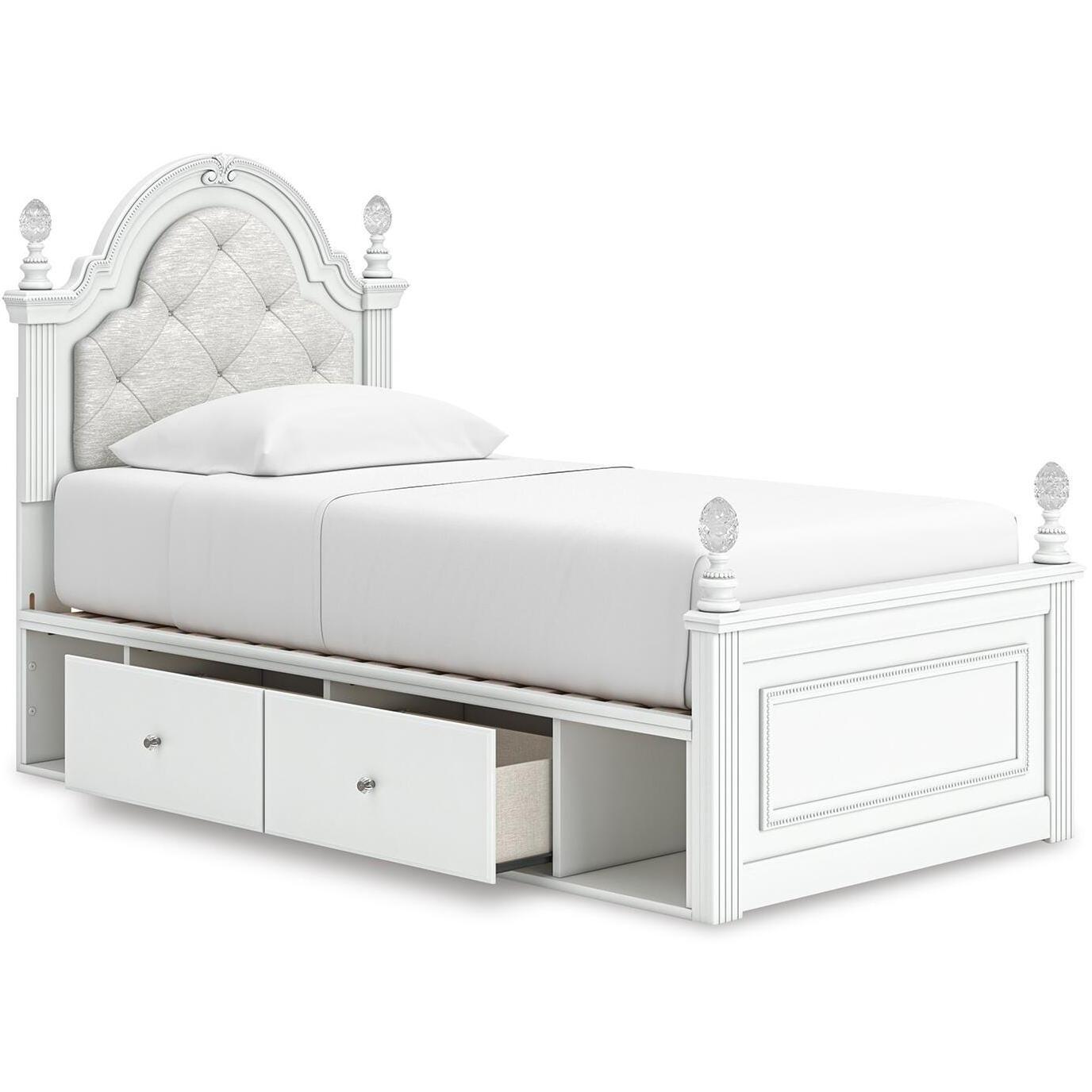  Size_Twin --  Signature Design by Ashley Kozlani Upholstered Panel Bed with Storage IMAGE 3