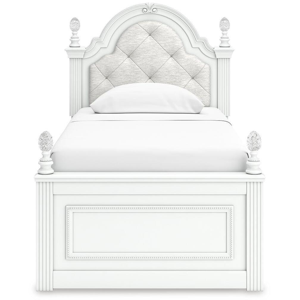  Size_Twin --  Signature Design by Ashley Kozlani Upholstered Panel Bed with Storage IMAGE 4
