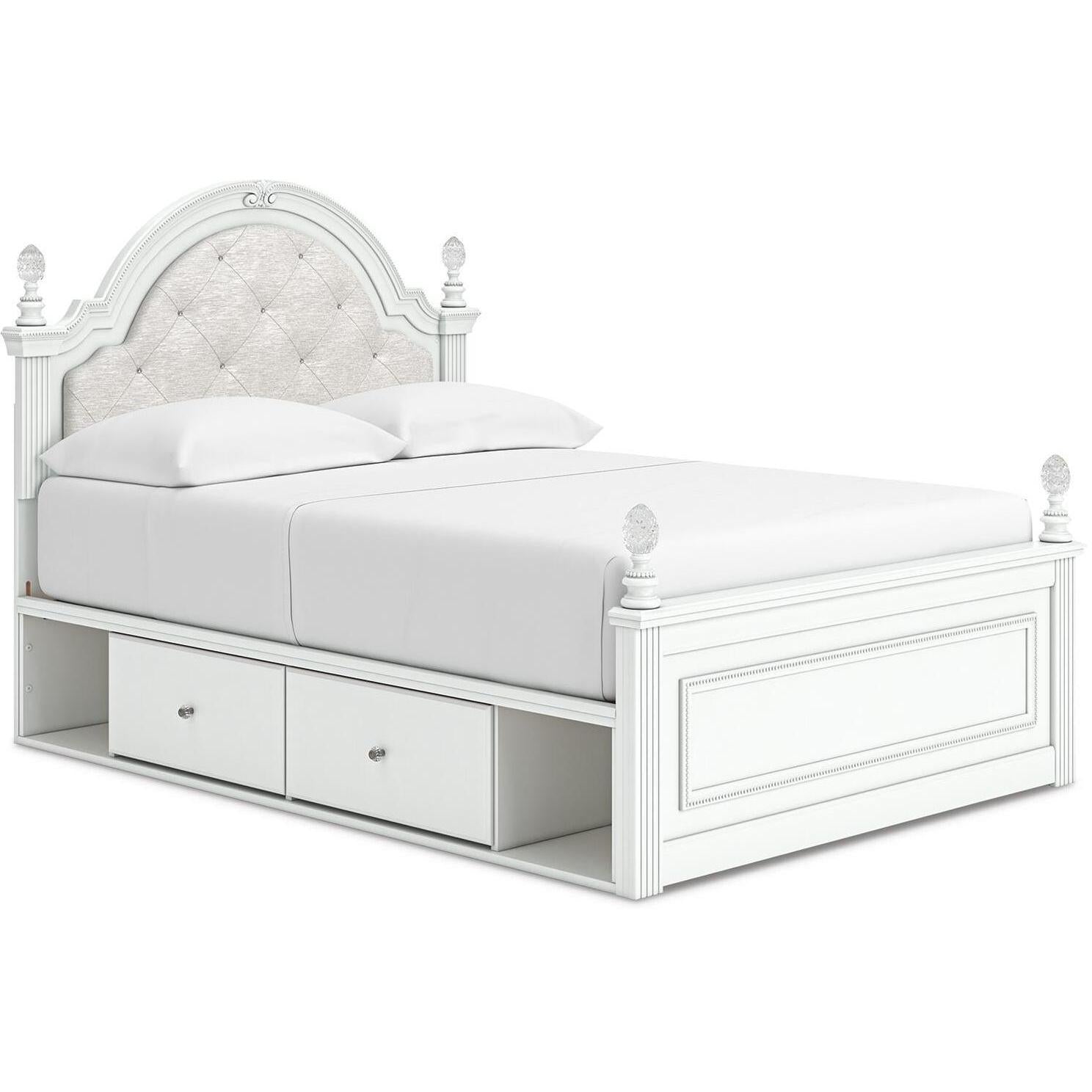  Size_Full --  Kozlani PCB1819B18 Full Upholstered Panel Bed with Storage IMAGE 1