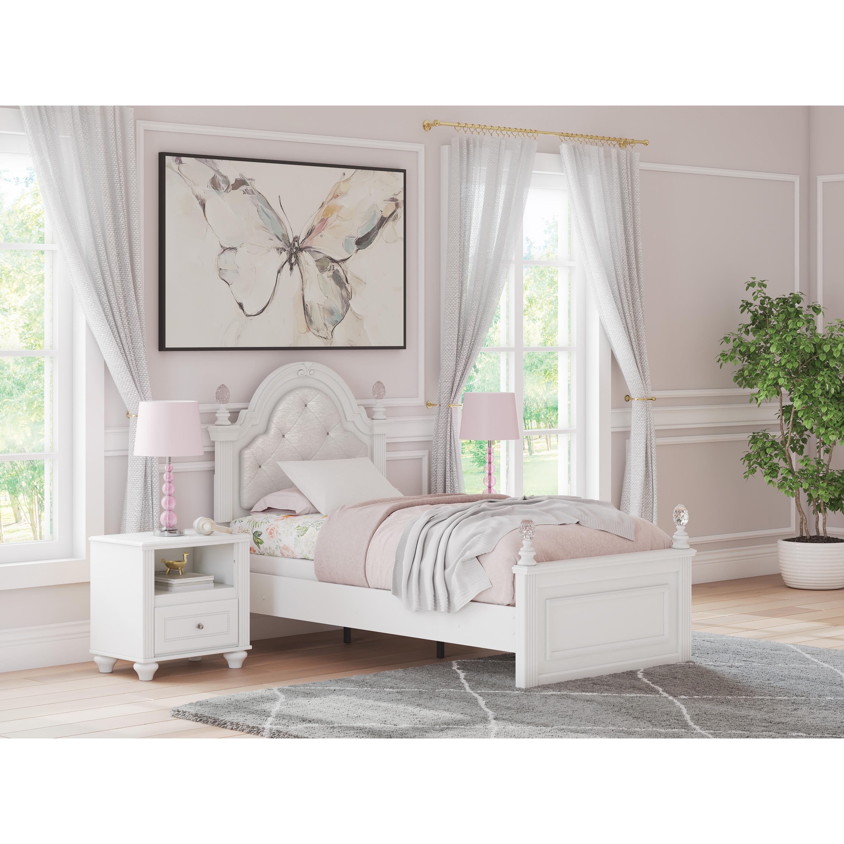  Size_Twin --  Signature Design by Ashley Kozlani Upholstered Panel Bed IMAGE 6