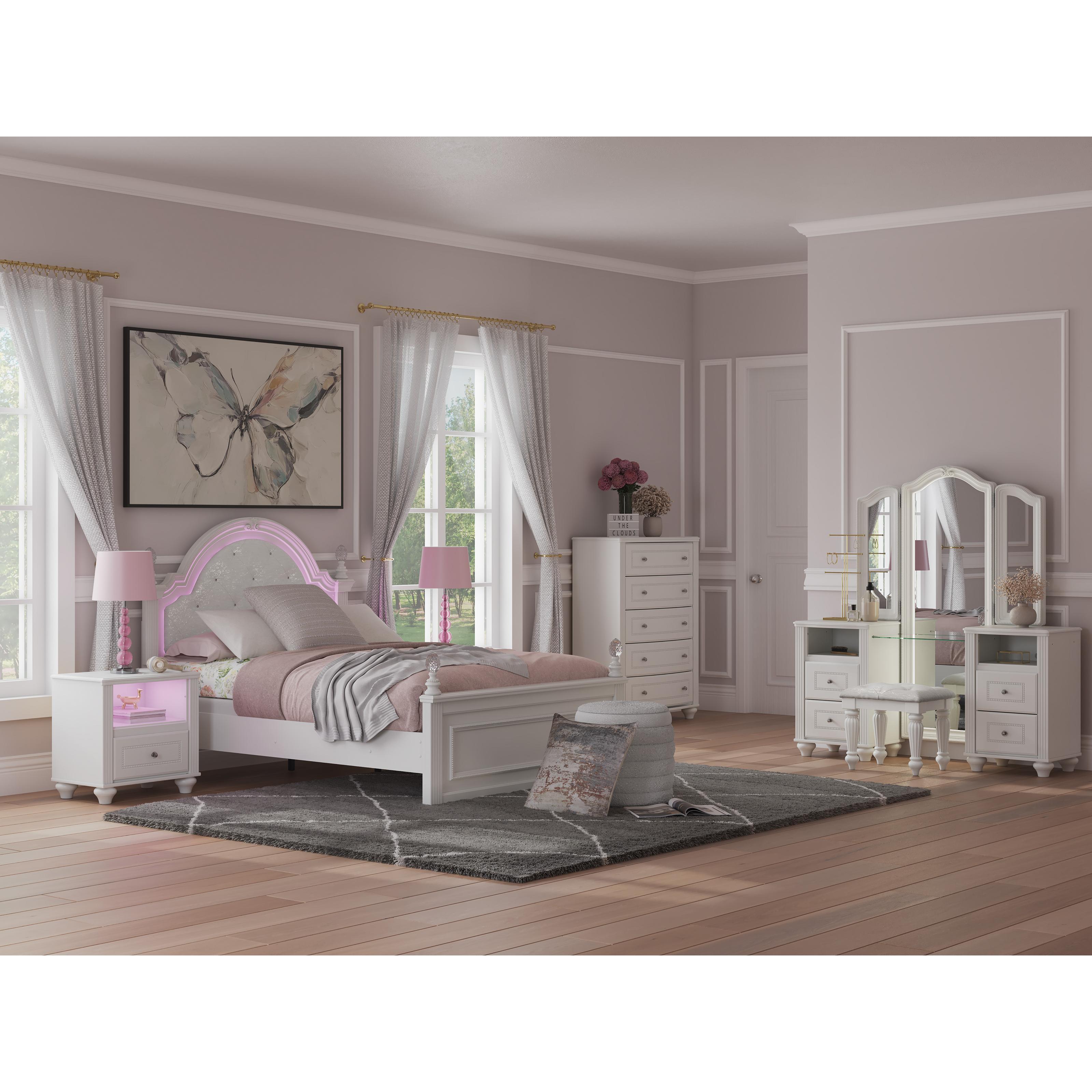  Size_Full --  Kozlani PCB1819B6 Full Upholstered Panel Bed IMAGE 15