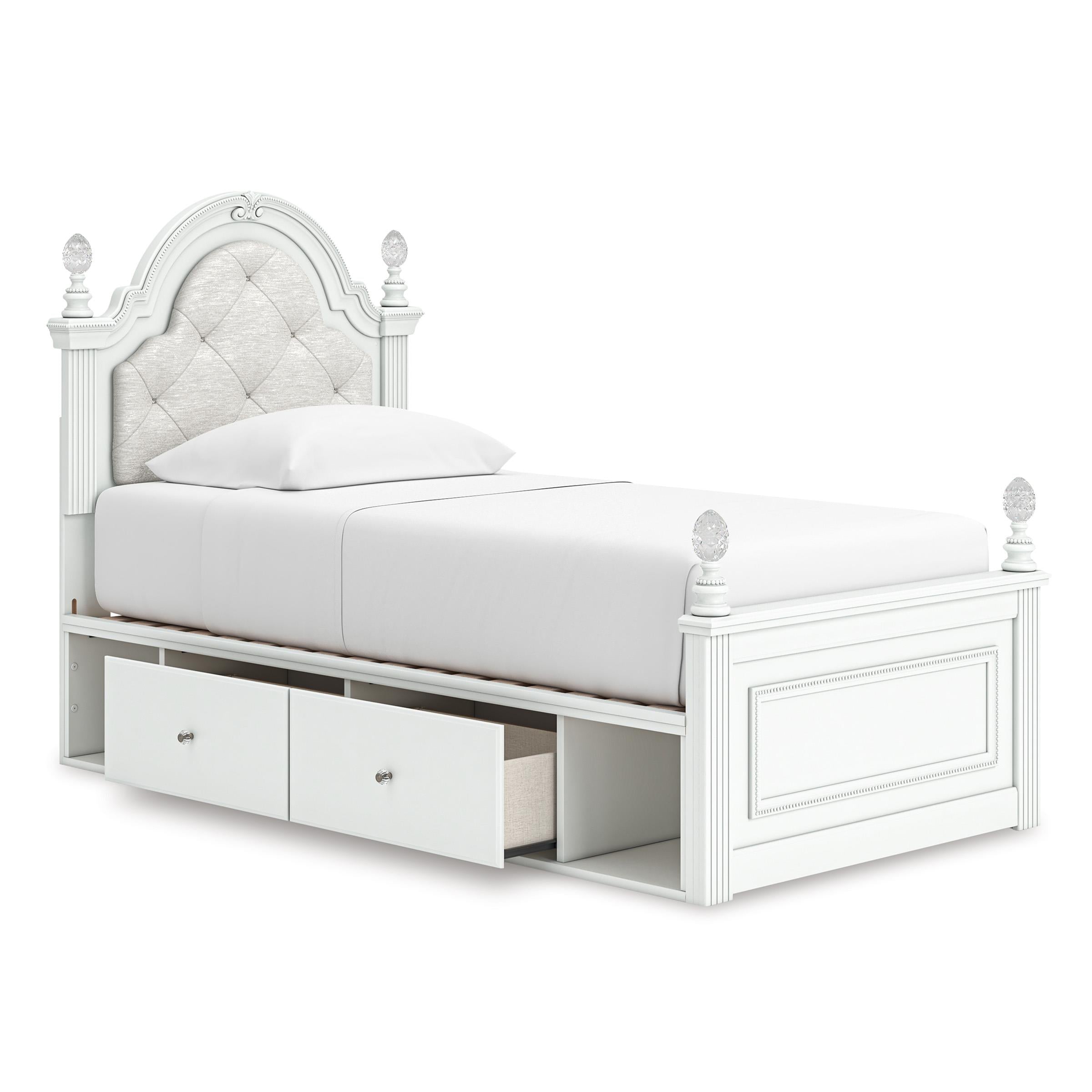  Size_Twin --  Signature Design by Ashley Kozlani Upholstered Panel Bed with Storage IMAGE 2