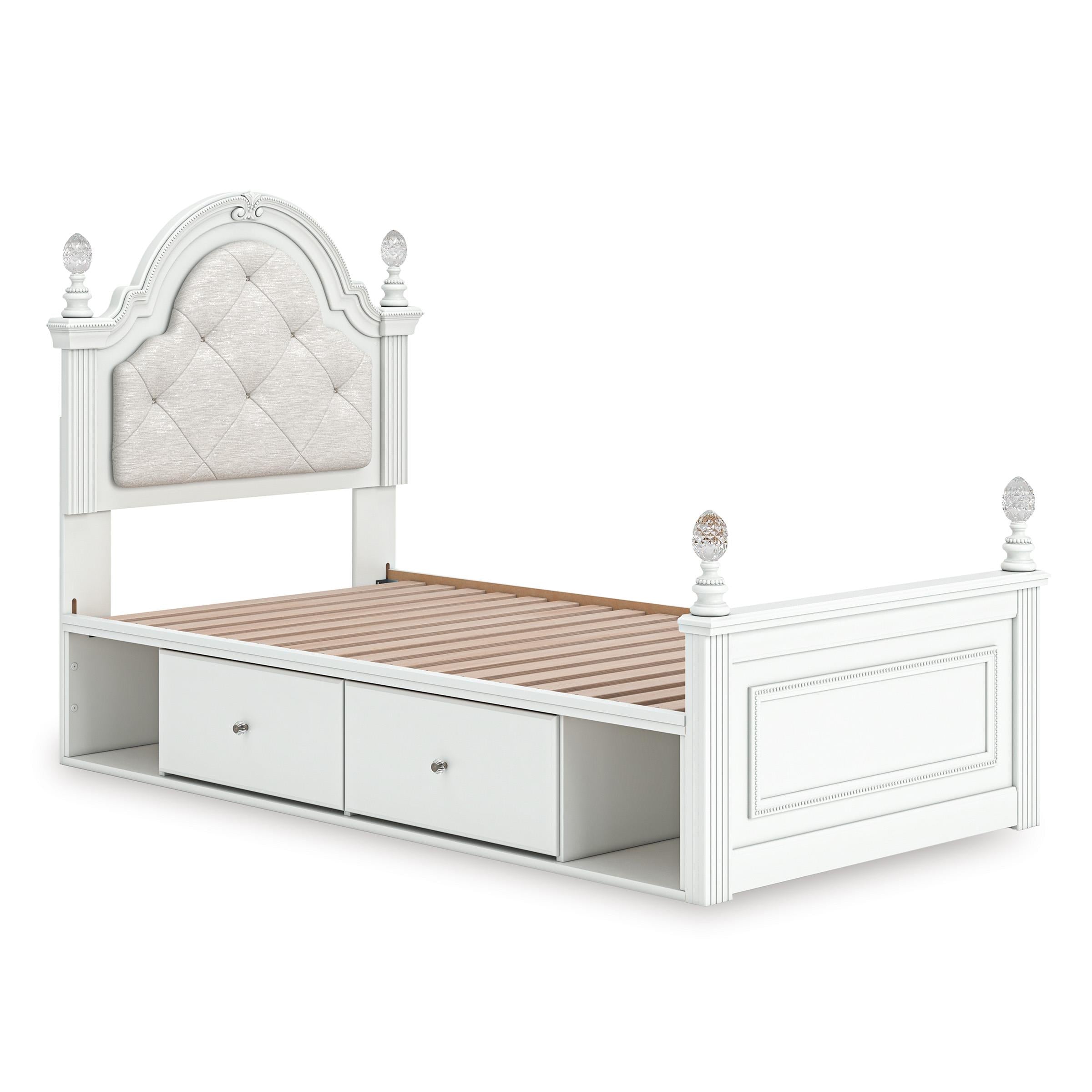  Size_Twin --  Signature Design by Ashley Kozlani Upholstered Panel Bed with Storage IMAGE 7