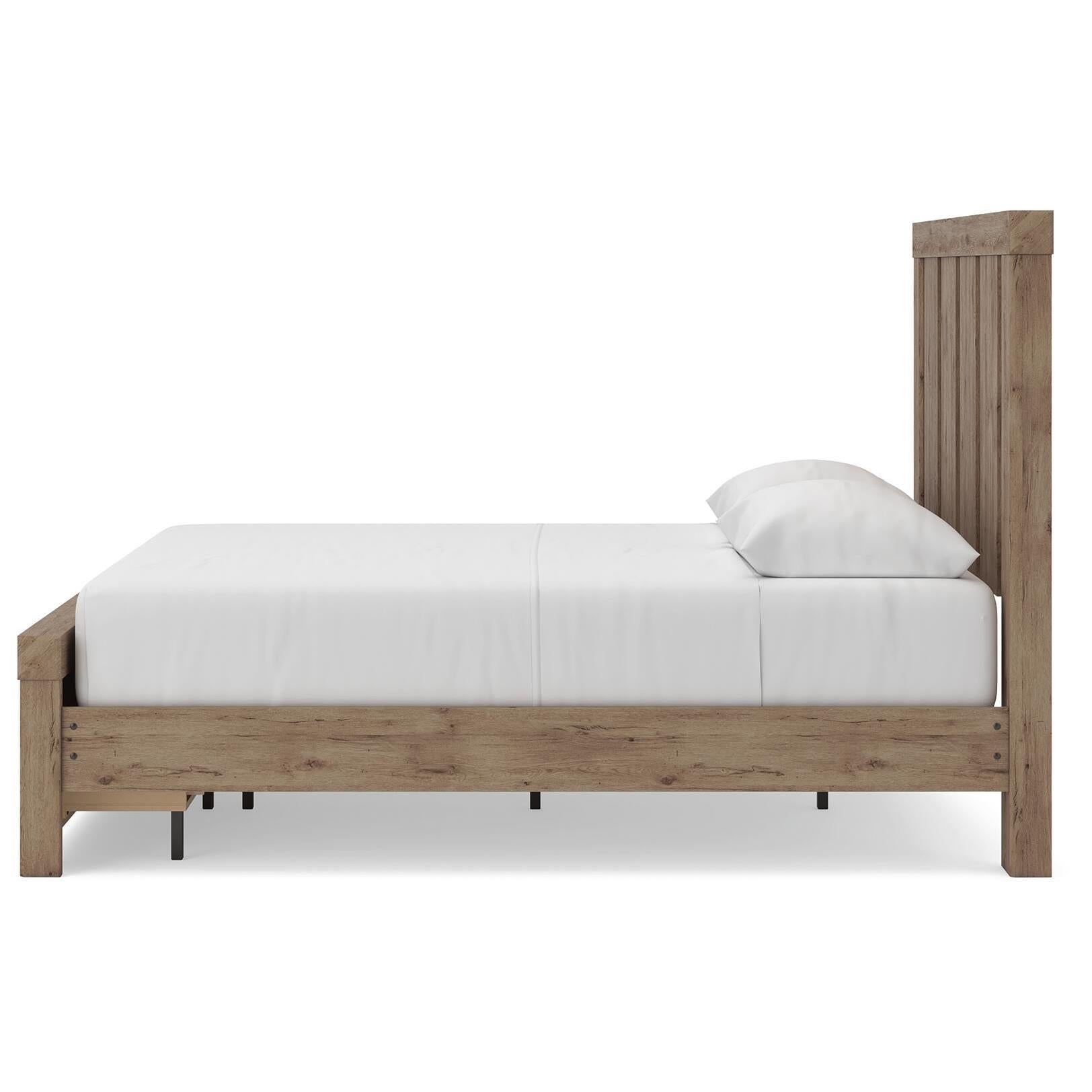  Size_Queen --  Signature Design by Ashley Oliandon Panel Bed with Storage IMAGE 4