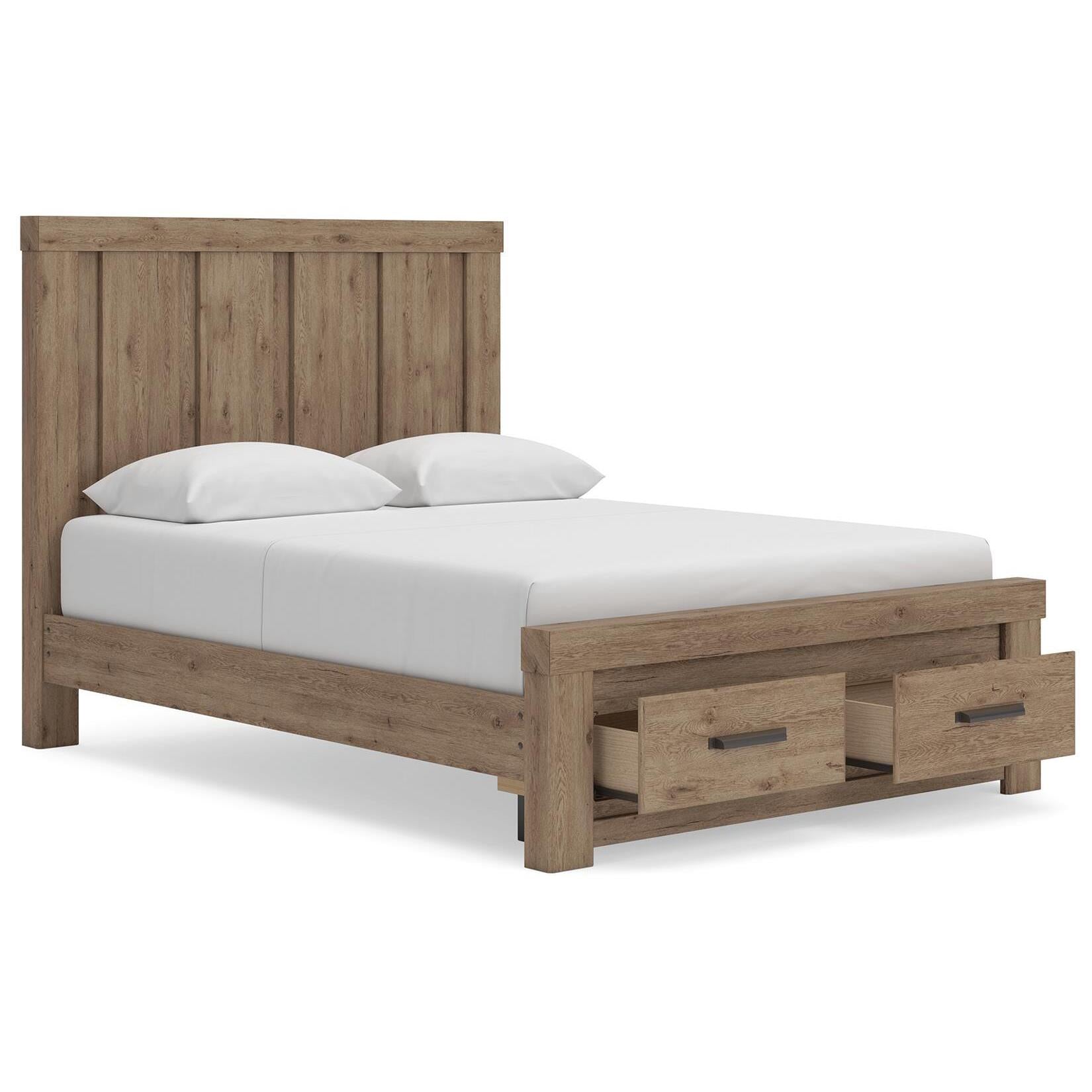  Size_Queen --  Signature Design by Ashley Oliandon Panel Bed with Storage IMAGE 5
