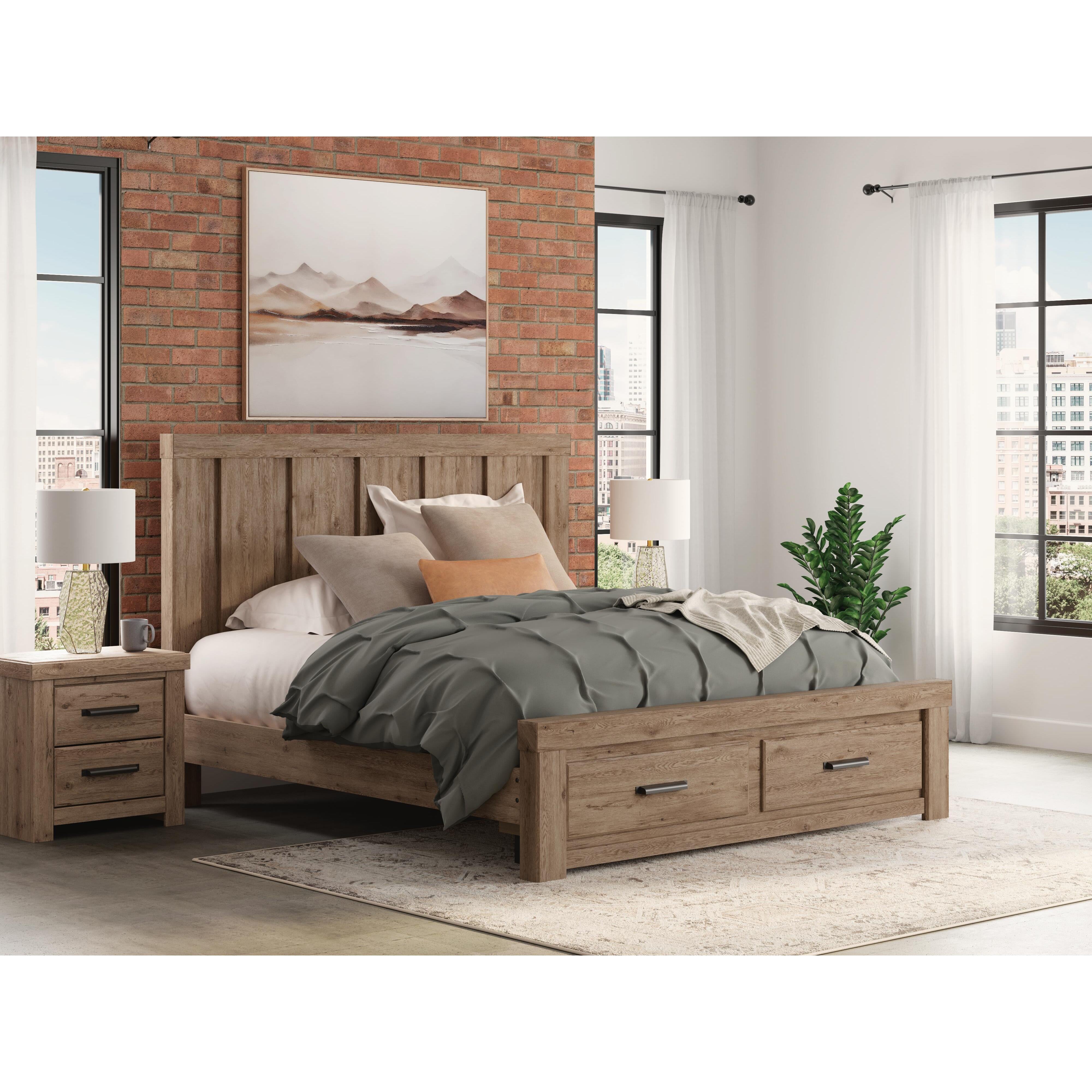  Size_King --  Oliandon PCB2844B7 King Panel Storage Bed IMAGE 10