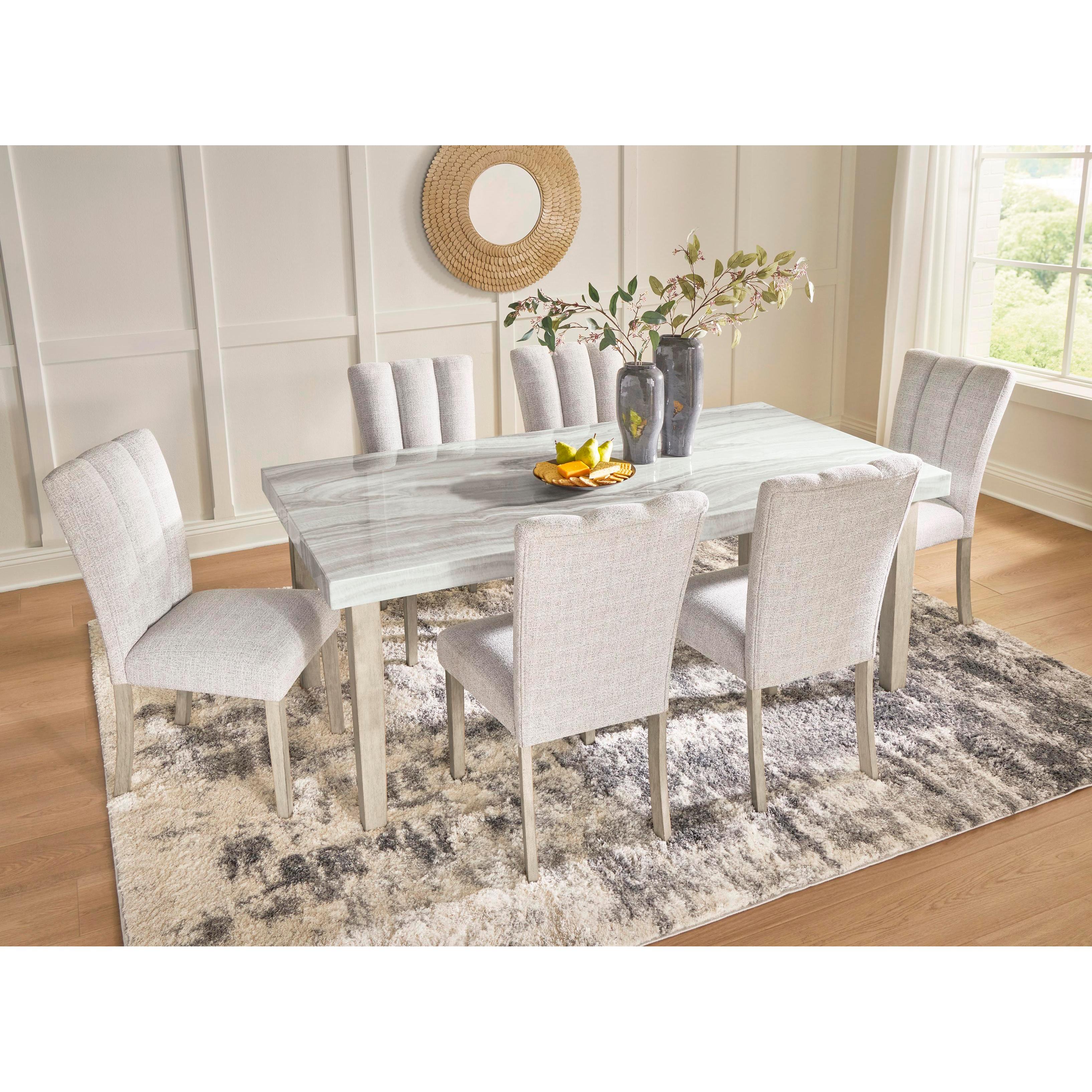  Signature Design by Ashley Larawyn Dining Table with Faux Marble Top PCD575-25 IMAGE 9