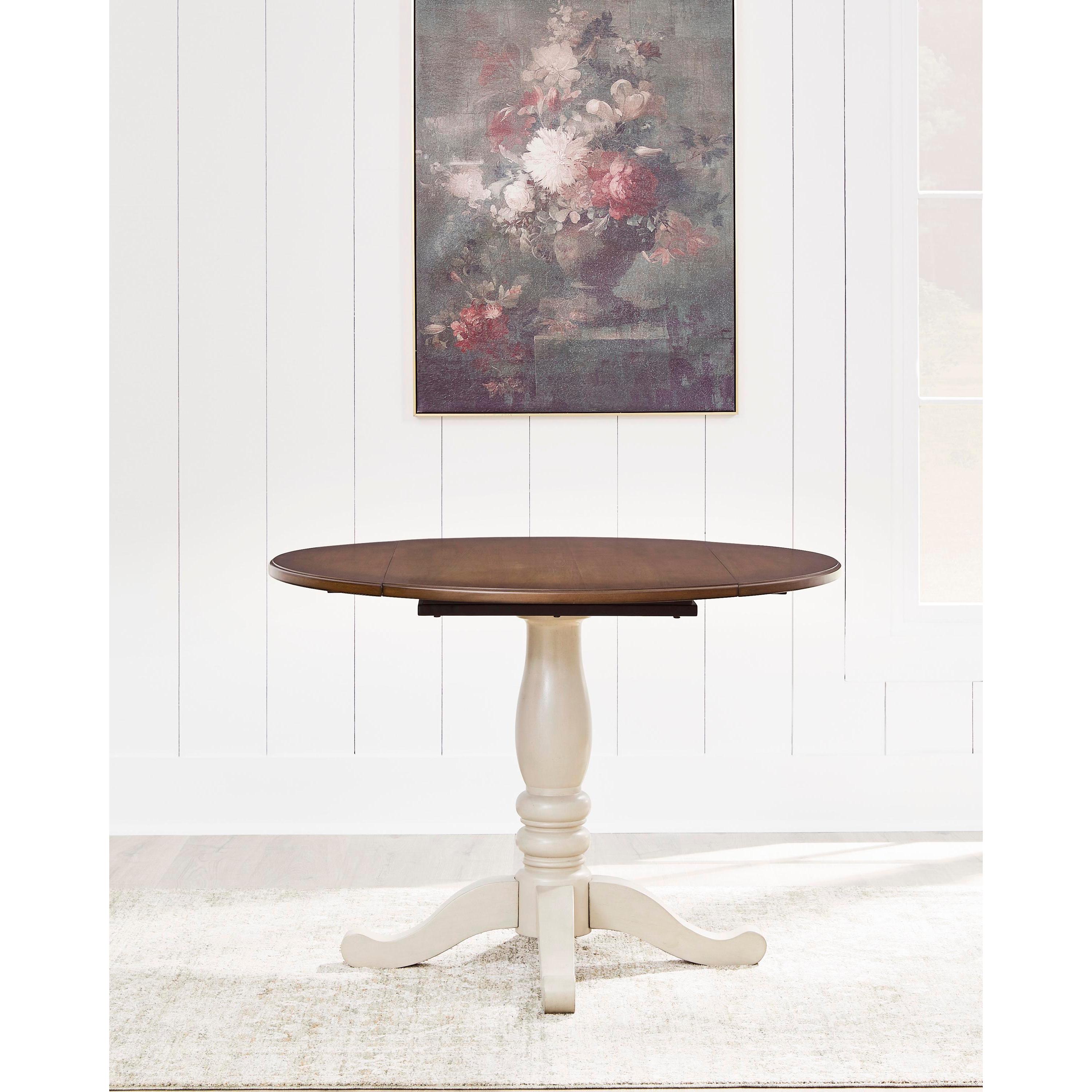 Signature Design by Ashley Round Wirloni Dining Table with Pedestal Base PCD616-15 IMAGE 3