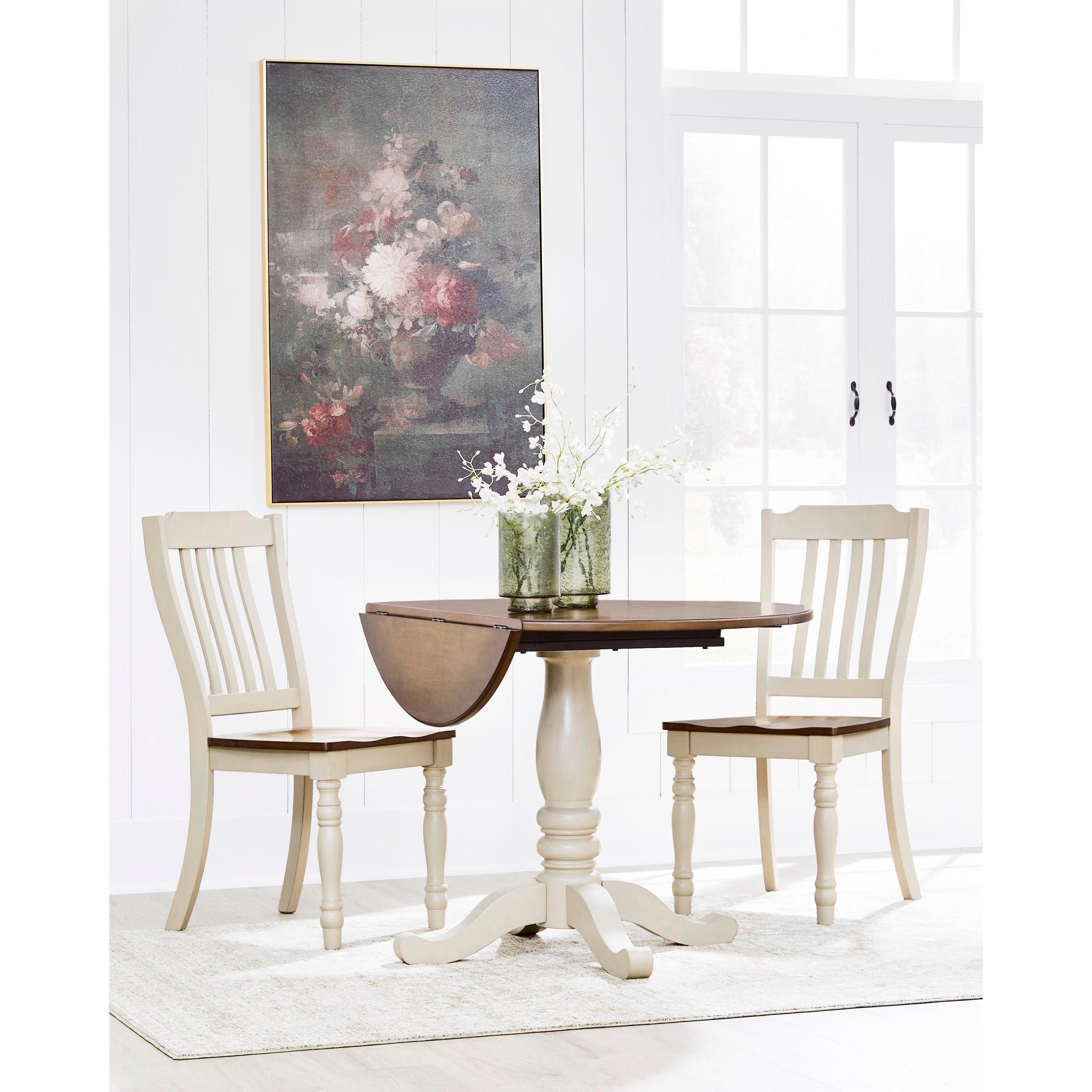  Signature Design by Ashley Round Wirloni Dining Table with Pedestal Base PCD616-15 IMAGE 8