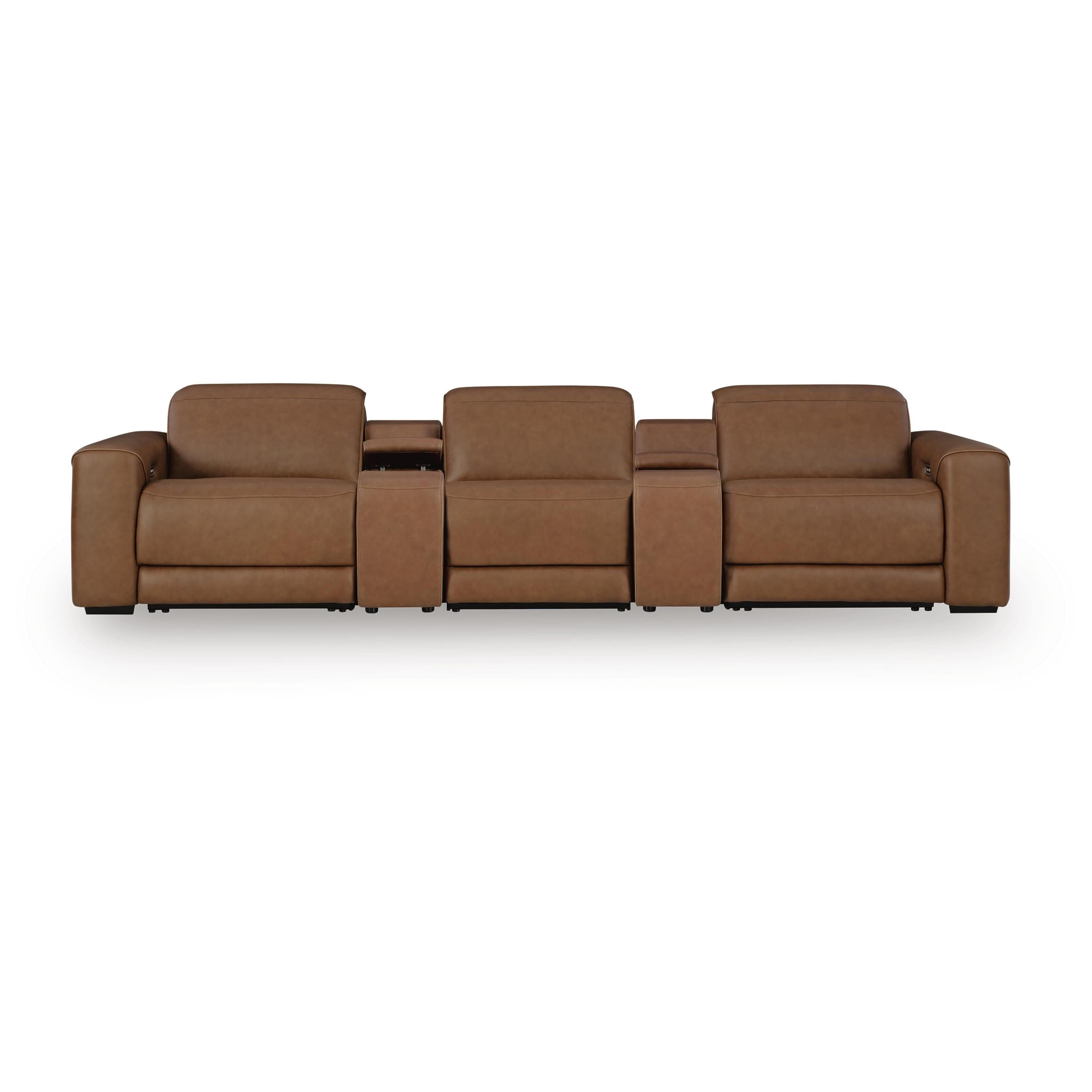  Signature Design by Ashley Magic Man Power Reclining Leather Match 5 pc Sectional PCU1070046A/PCU1070057/PCU1070057/PCU1070058/PCU1070062 IMAGE 1