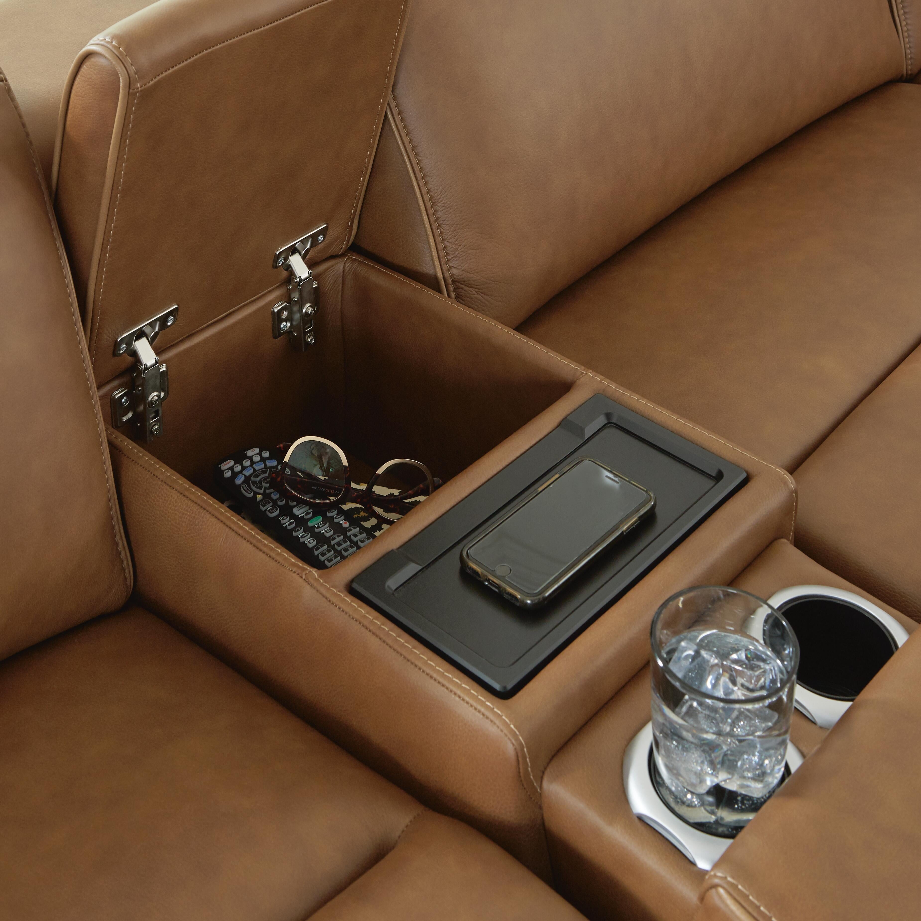  Signature Design by Ashley Magic Man Power Reclining Leather Match 5 pc Sectional PCU1070046A/PCU1070057/PCU1070057/PCU1070058/PCU1070062 IMAGE 3