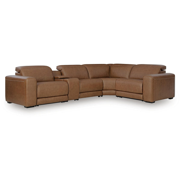 Signature Design by Ashley Magic Man Power Reclining Leather Match 5 pc Sectional PCU1070046A/PCU1070057/PCU1070058/PCU1070062/PCU1070077