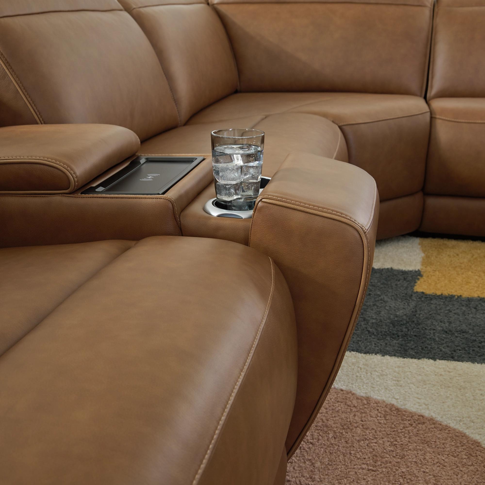  Signature Design by Ashley Magic Man Power Reclining Leather Match 6 pc Sectional PCU1070031/PCU1070046A/PCU1070057/PCU1070058/PCU1070062/PCU1070077 IMAGE 6