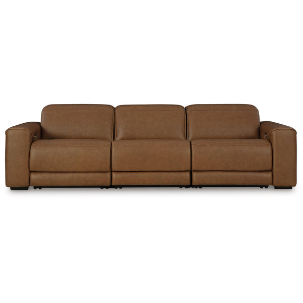 Signature Design by Ashley Magic Man Power Reclining Leather Match Sofa PCU1070046A/PCU1070058/PCU1070062
