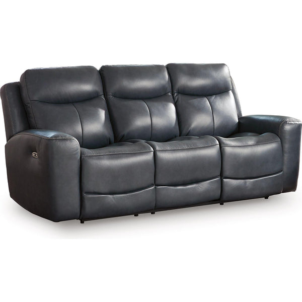 Signature Design by Ashley Next Move Power Reclining Leather Match Sofa