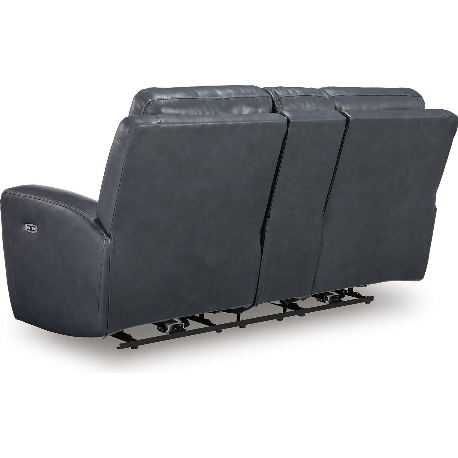  Manufacturer Color_Admiral --  Signature Design by Ashley Next Move Power Reclining Leather Match Loveseat with Console IMAGE 3