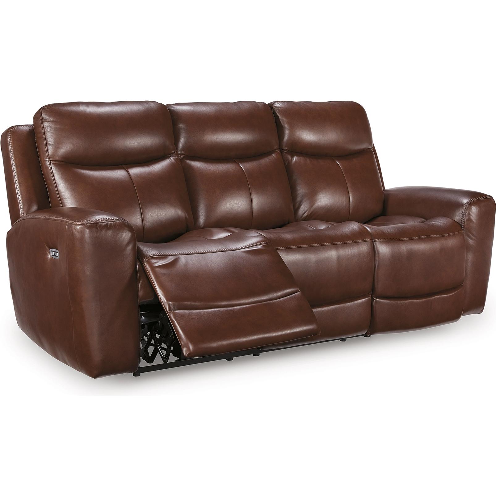  Manufacturer Color_Mahogany --  Next Move PCU1210215 Power Reclining Sofa with Adjustable Headrest IMAGE 1