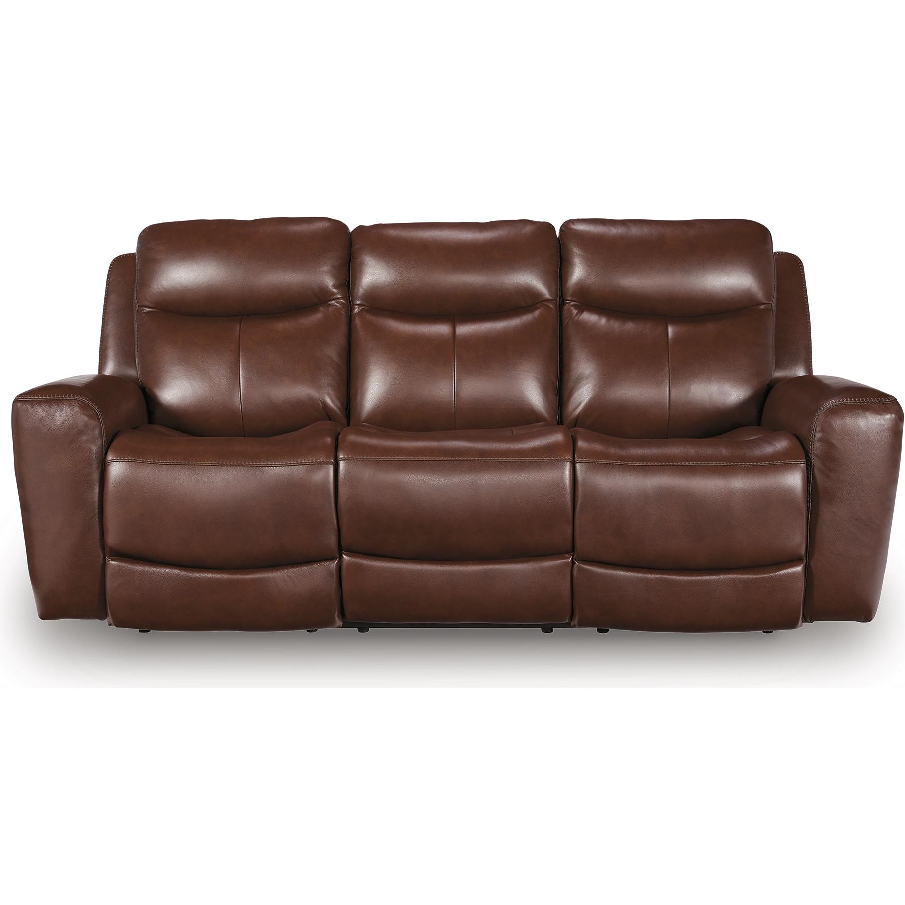  Manufacturer Color_Mahogany --  Next Move PCU1210215 Power Reclining Sofa with Adjustable Headrest IMAGE 2