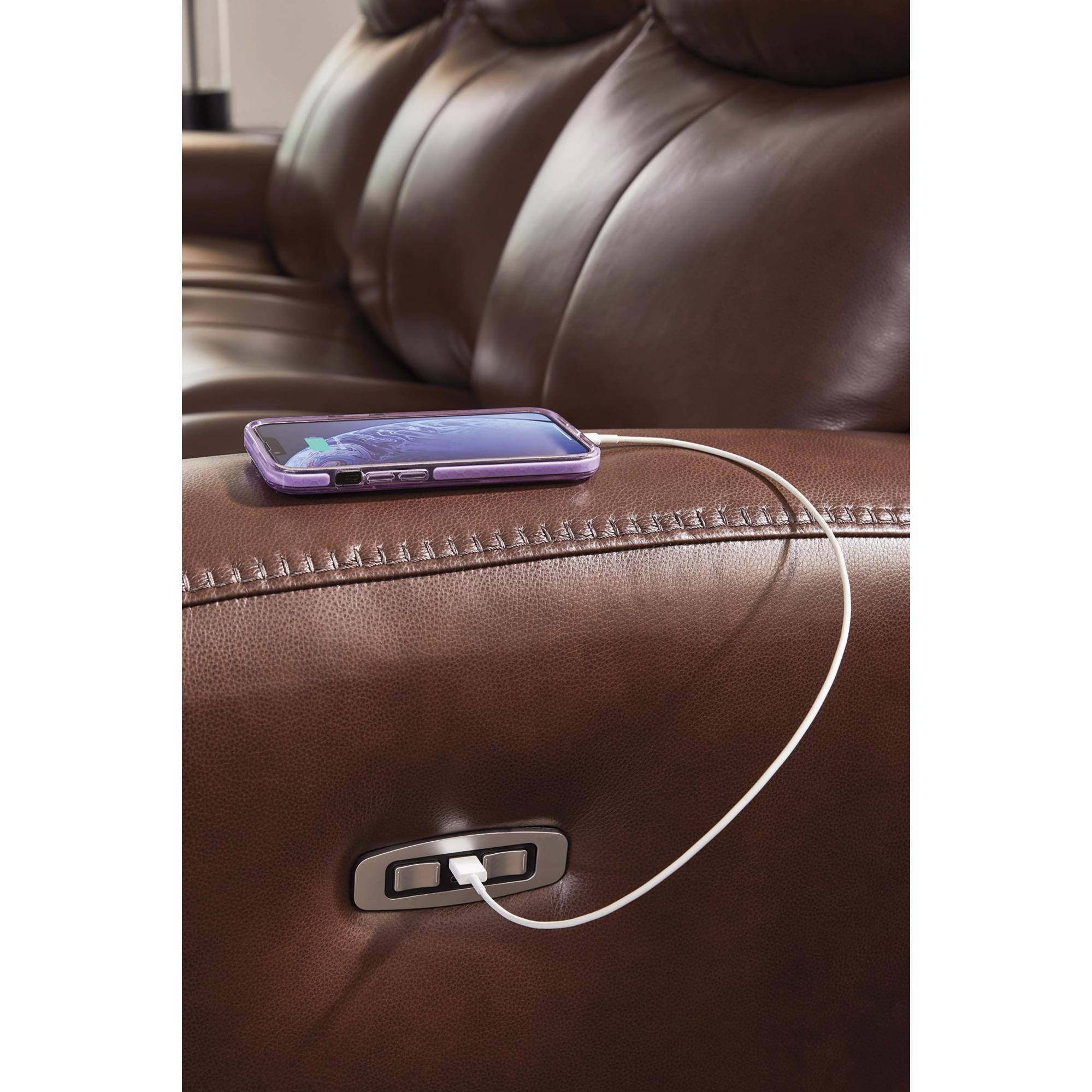  Manufacturer Color_Mahogany --  Next Move PCU1210215 Power Reclining Sofa with Adjustable Headrest IMAGE 5