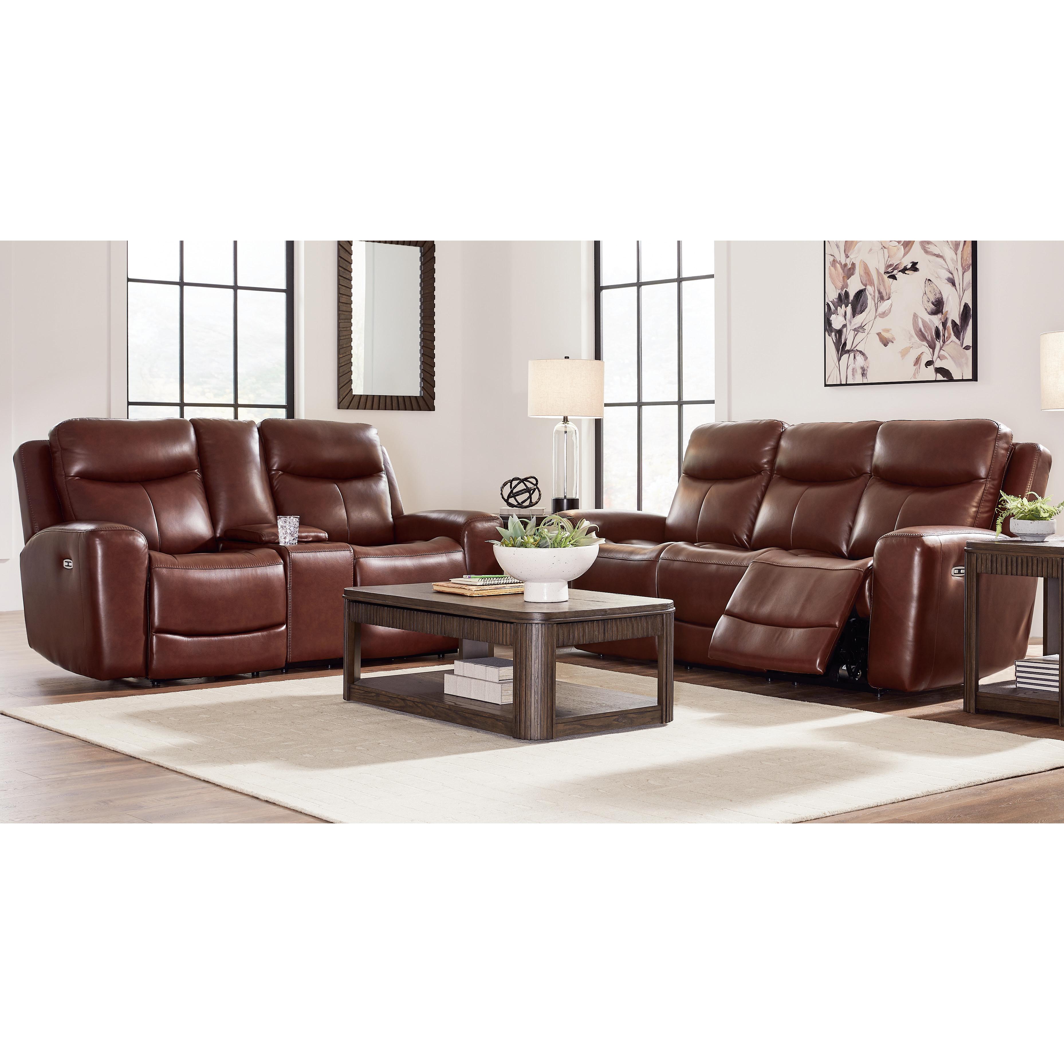  Manufacturer Color_Mahogany --  Next Move PCU1210215 Power Reclining Sofa with Adjustable Headrest IMAGE 8