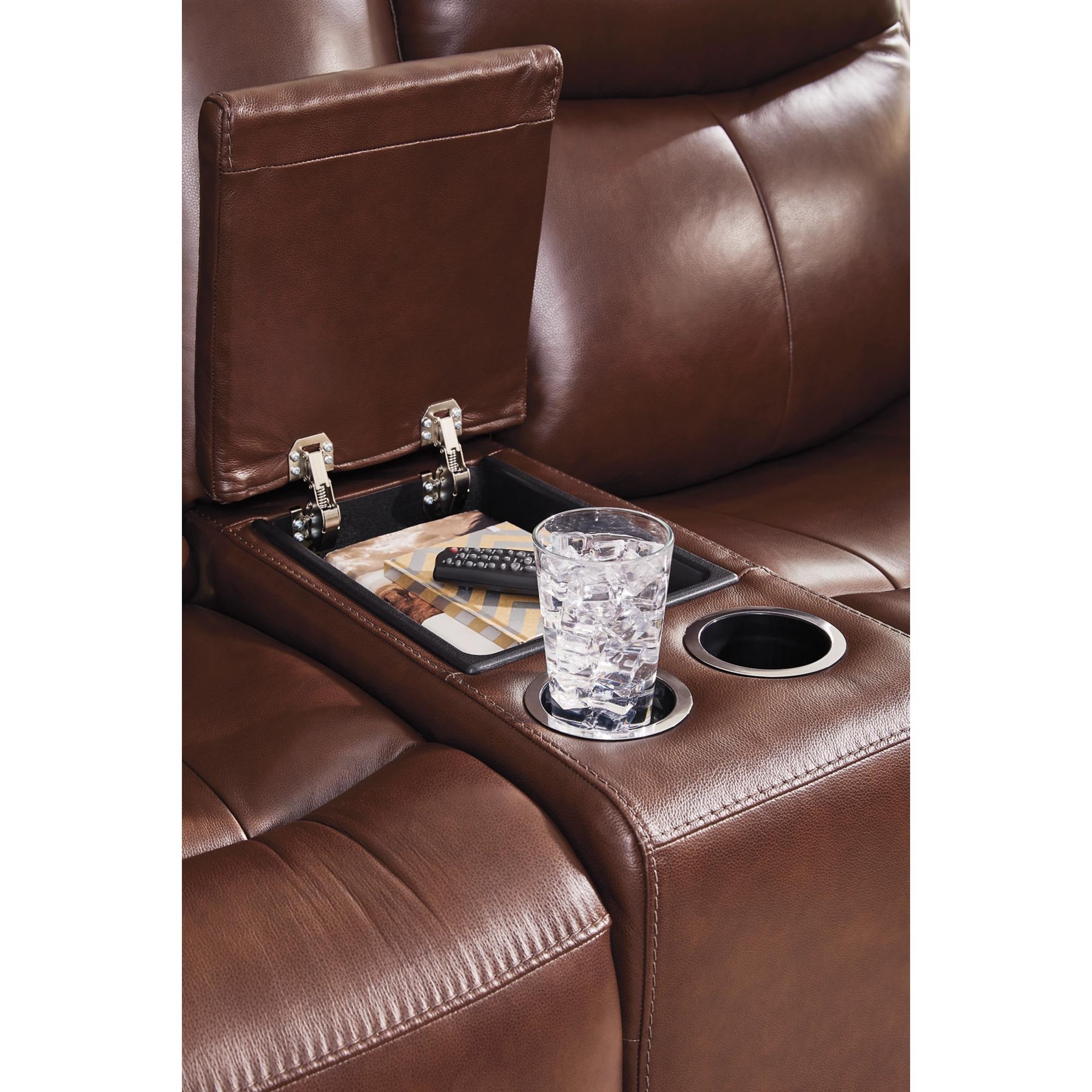  Manufacturer Color_Mahogany --  Next Move PCU1210218 Power Reclining Loveseat with Console and Adjustable Headrest IMAGE 5