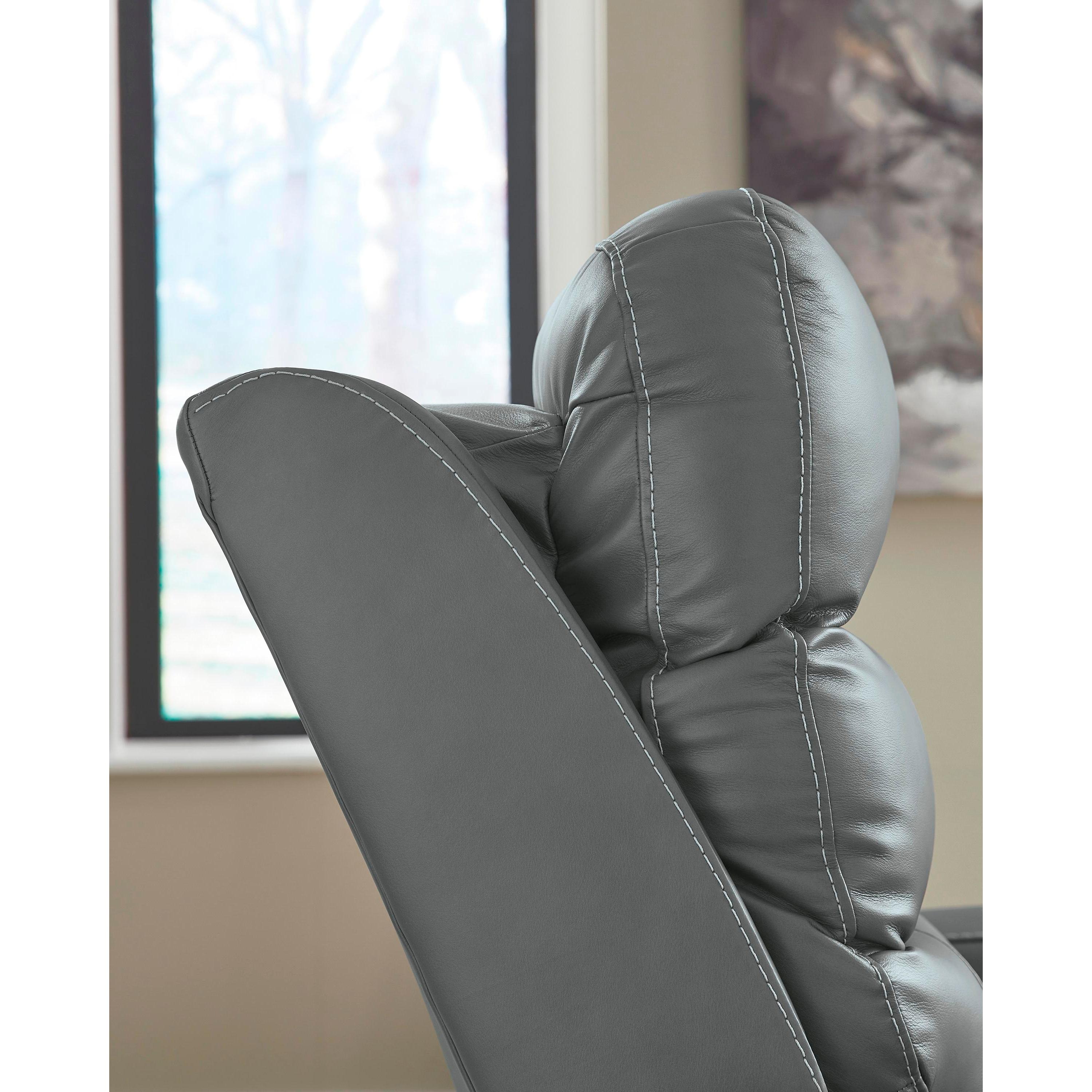  Manufacturer Color_Tideon --  Signature Design by Ashley Pennacle Pier Power Leather Match Recliner IMAGE 8