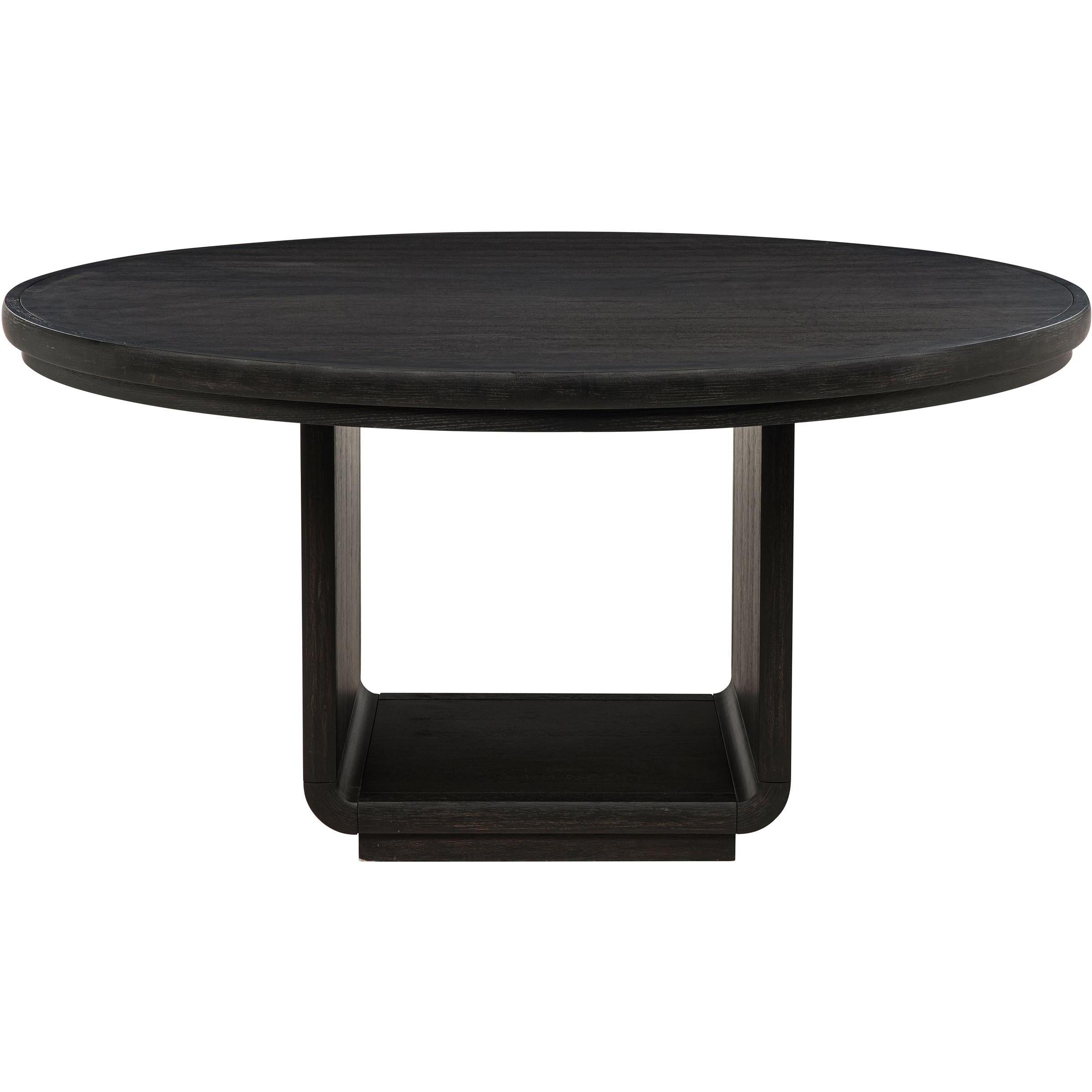  Coaster Furniture Leandro 115390 60-inch Round Dining Table - Burnished Black IMAGE 3