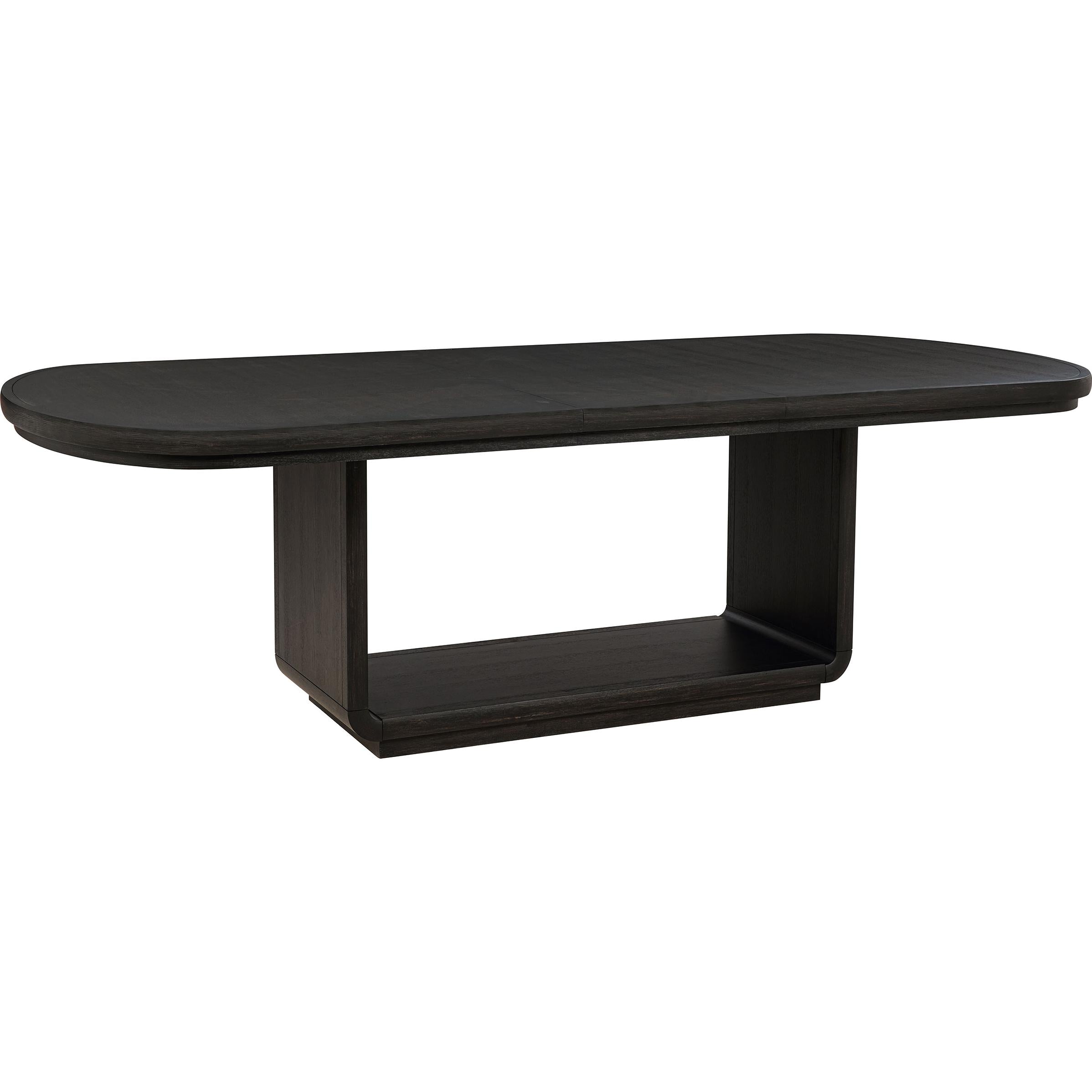  Coaster Furniture Leandro 115391 78-inch Extension Dining Room Table - Burnished Black IMAGE 1
