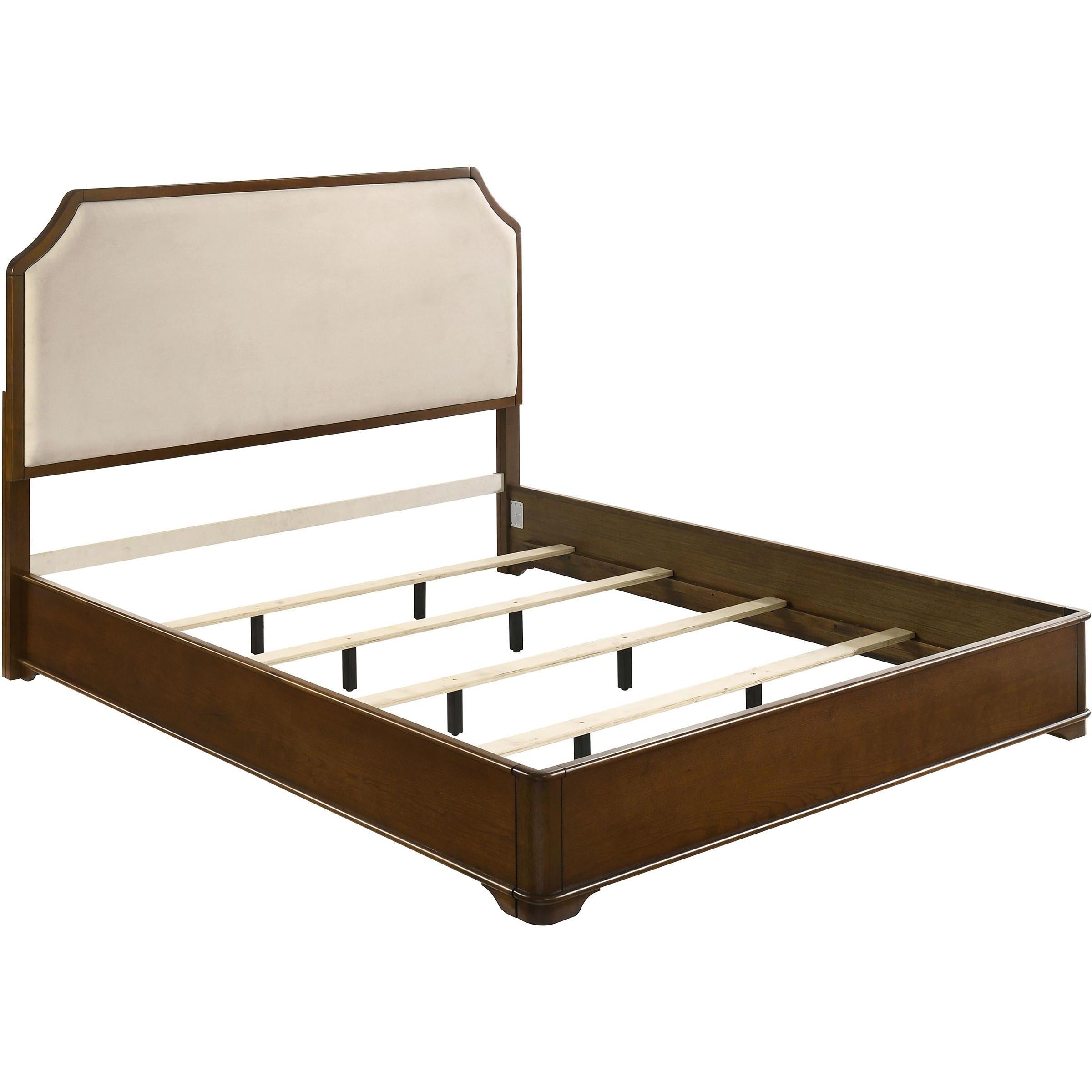  Size_King --  Garland 205301KE 58-inch King Panel Bed - Cream/Brown Cherry IMAGE 1