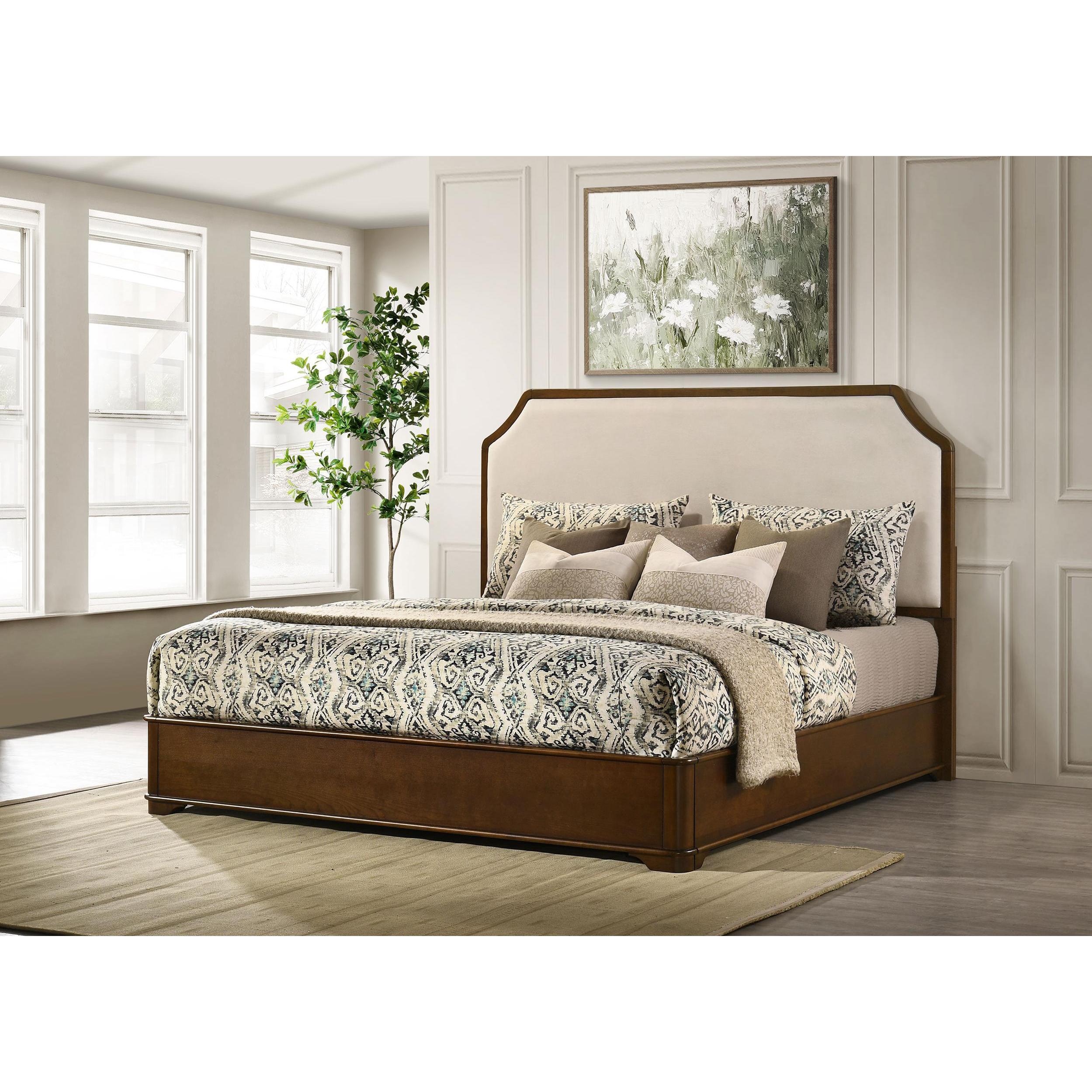  Size_King --  Garland 205301KE 58-inch King Panel Bed - Cream/Brown Cherry IMAGE 2