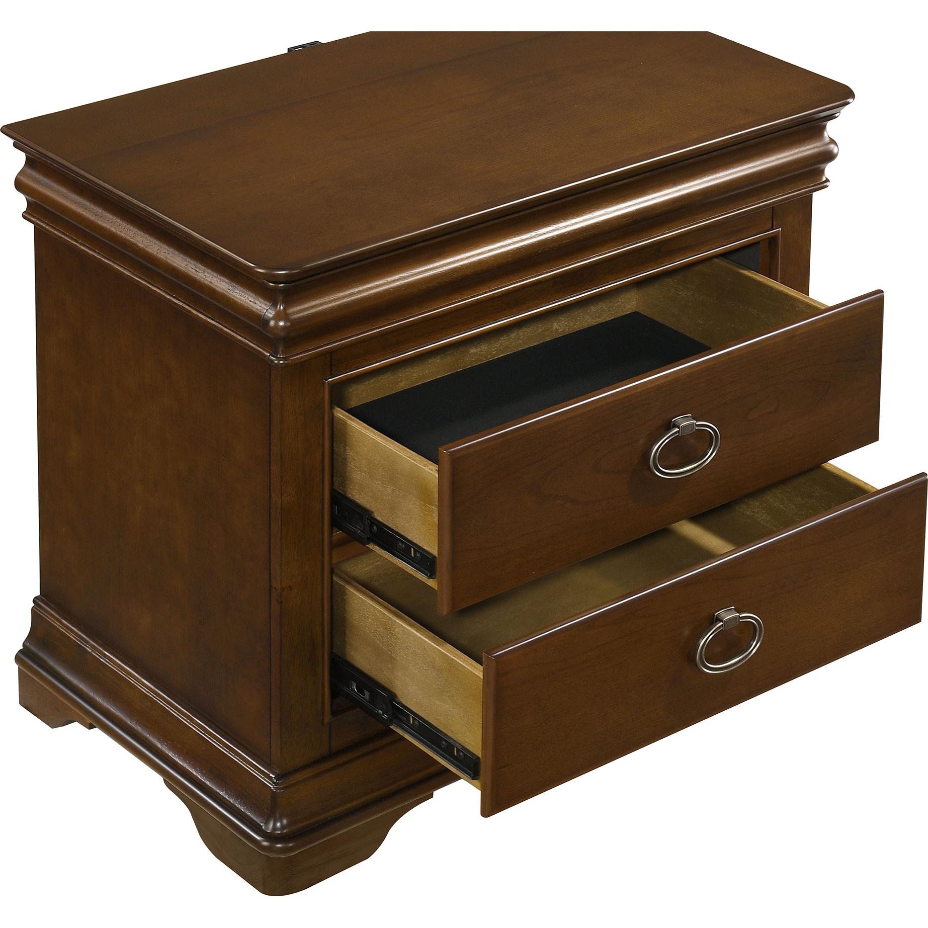  Coaster Furniture Garland 205302 3-drawer Nightstand Bedside Table - Brown Cherry IMAGE 10