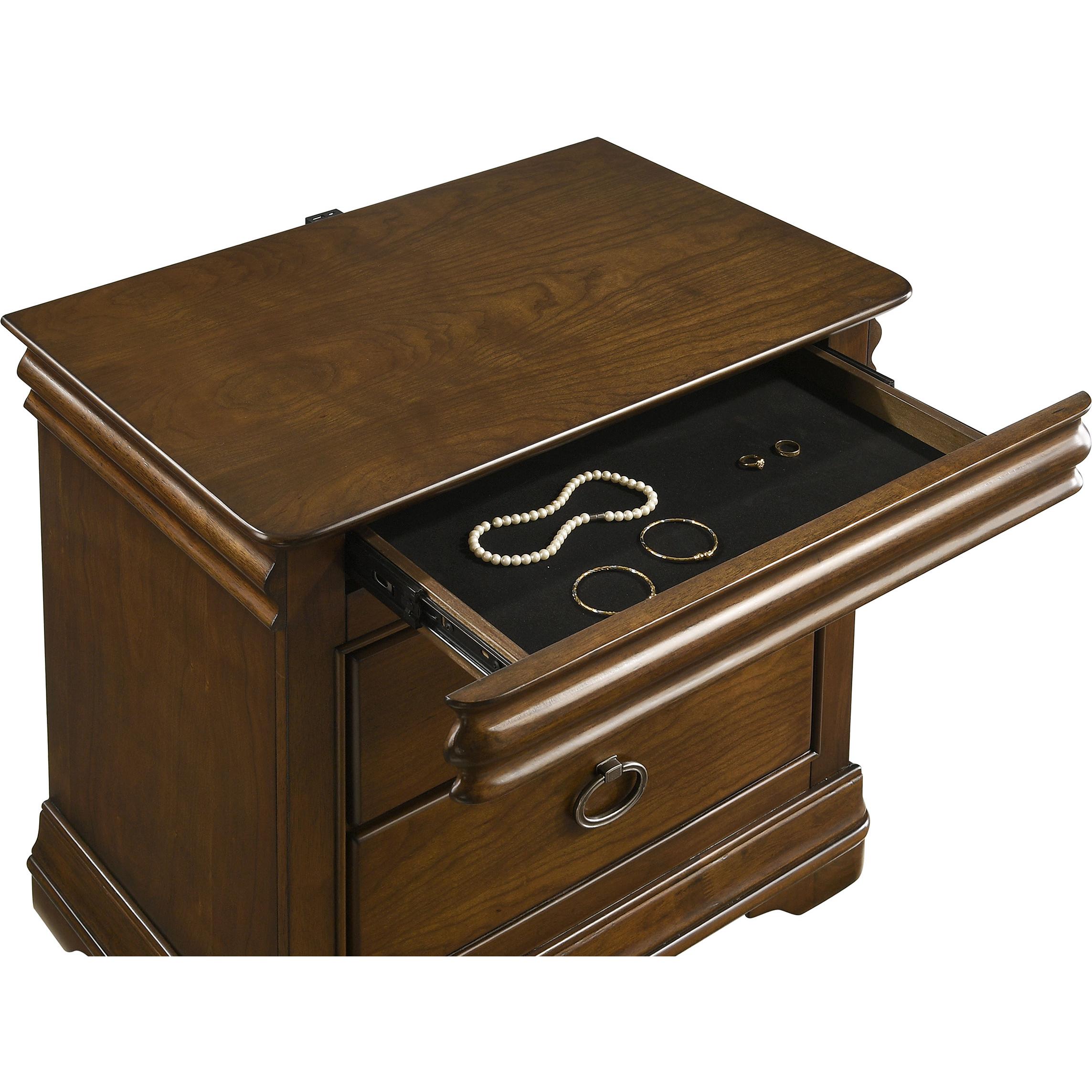 Coaster Furniture Garland 205302 3-drawer Nightstand Bedside Table - Brown Cherry IMAGE 12