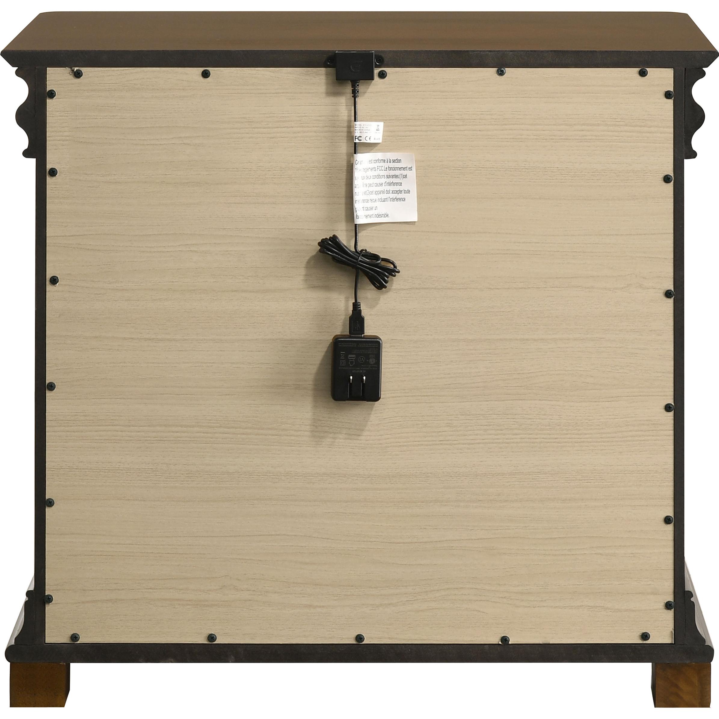  Coaster Furniture Garland 205302 3-drawer Nightstand Bedside Table - Brown Cherry IMAGE 7