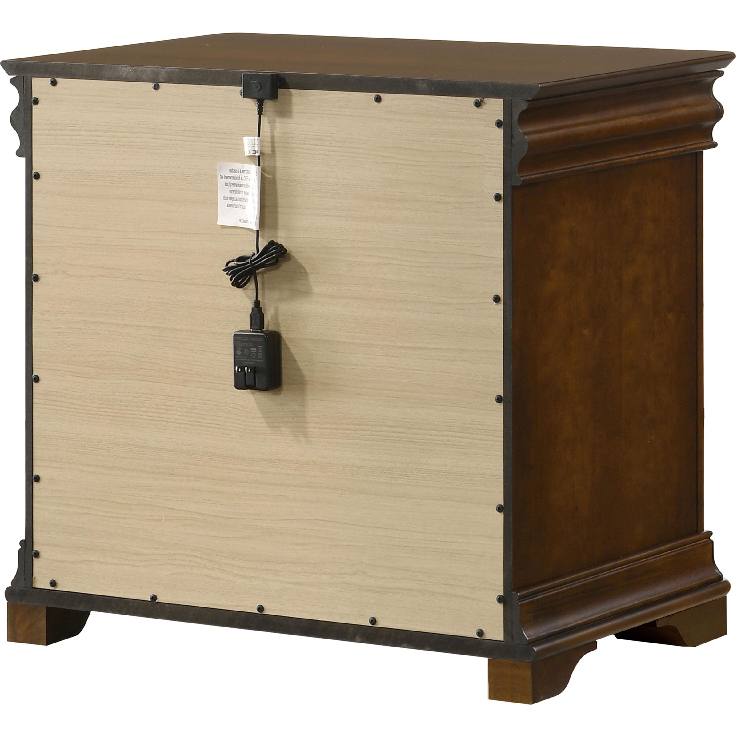  Coaster Furniture Garland 205302 3-drawer Nightstand Bedside Table - Brown Cherry IMAGE 8