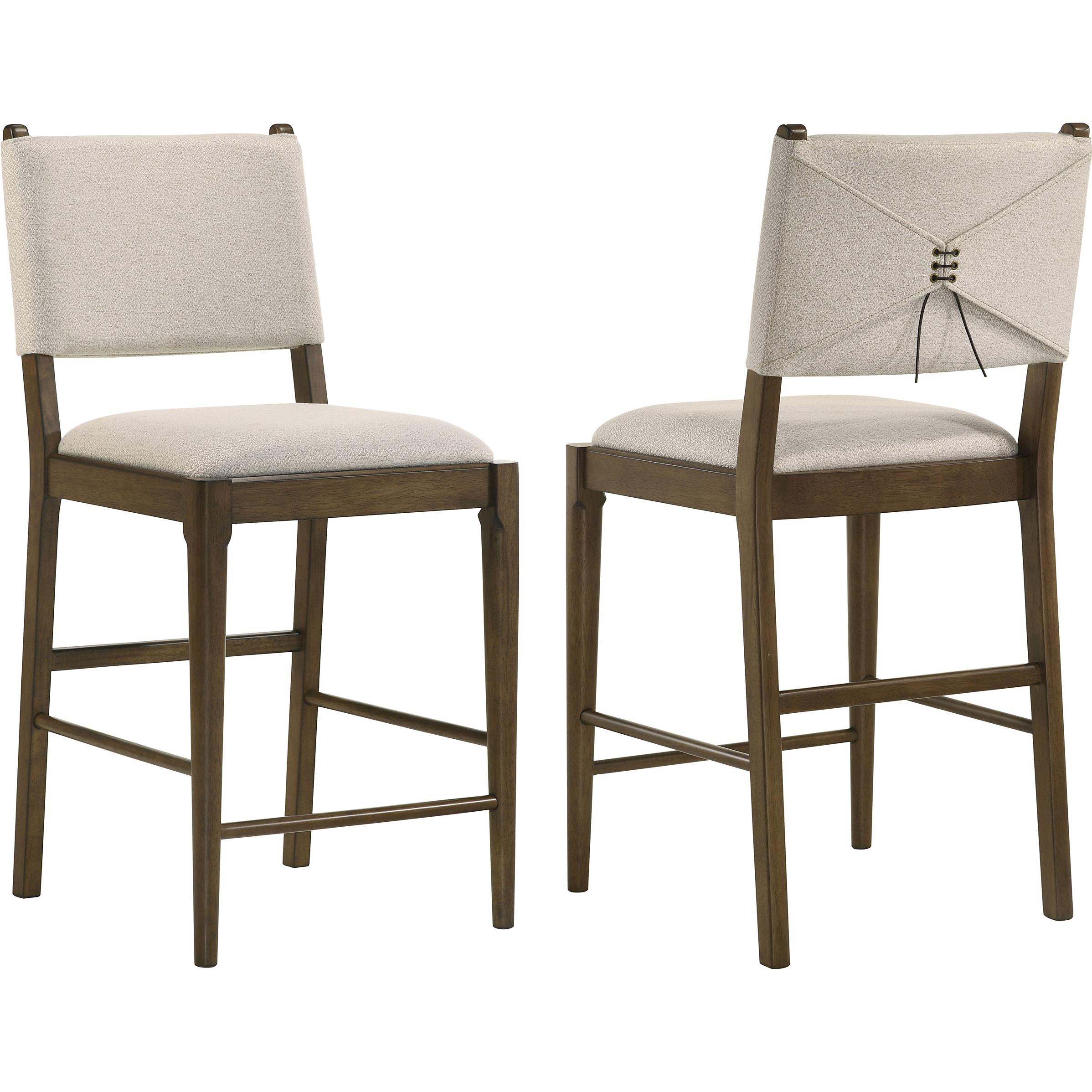  Coaster Furniture Ottowa 193669 Set of 2 Upholstered Counter Side Chair - Brown IMAGE 1