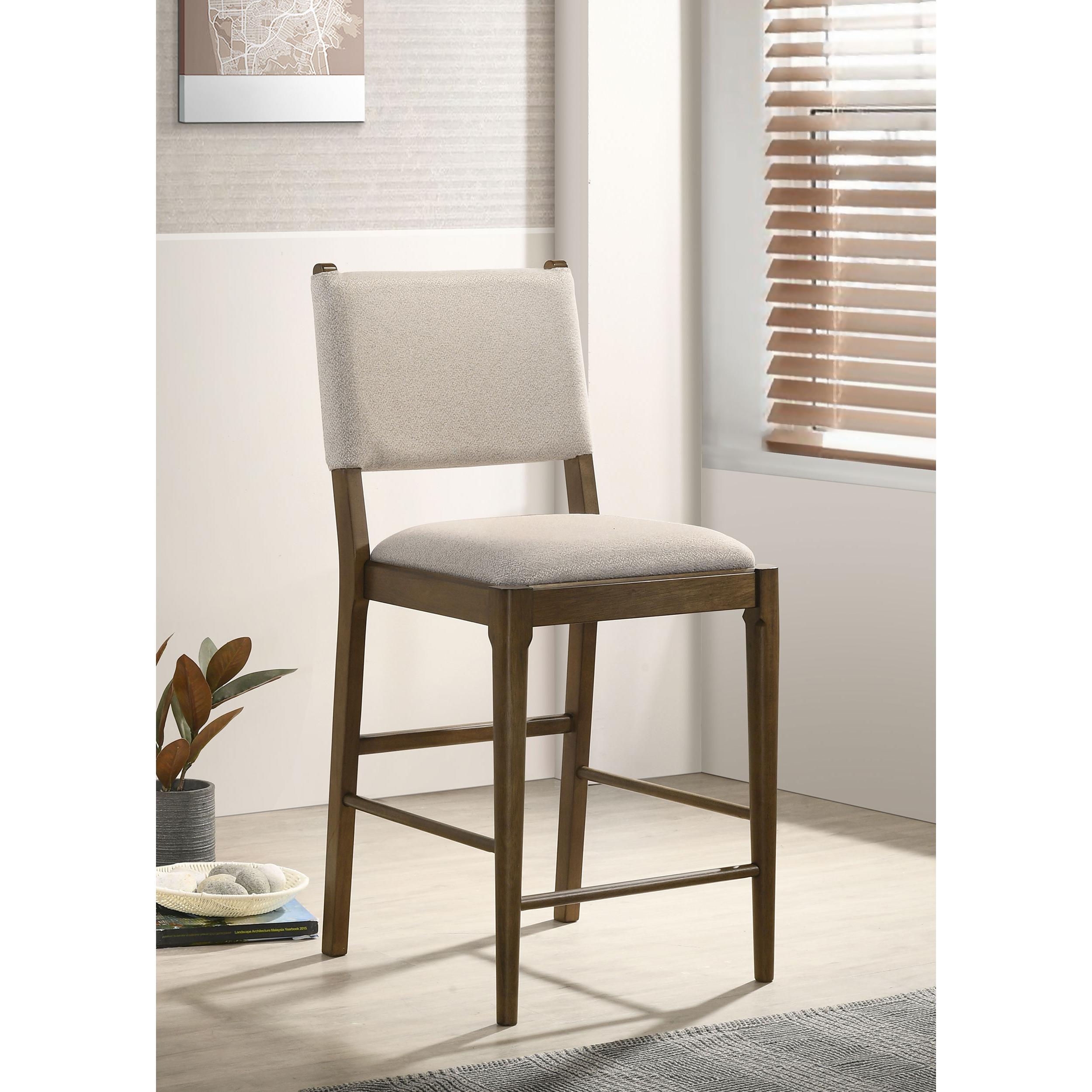  Coaster Furniture Ottowa 193669 Set of 2 Upholstered Counter Side Chair - Brown IMAGE 2